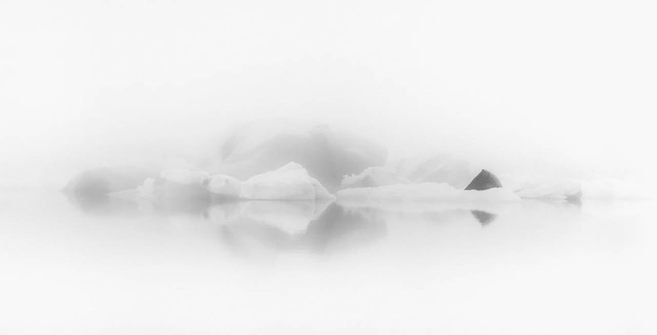 Brian Kosoff Black and White Photograph - Icebergs in Fog