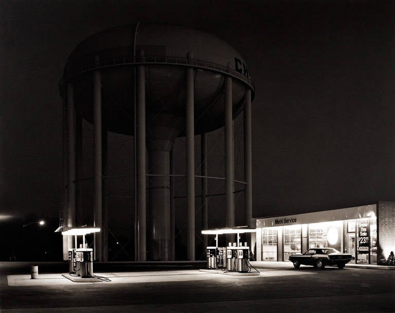 George Tice Black and White Photograph - Petit's Mobil