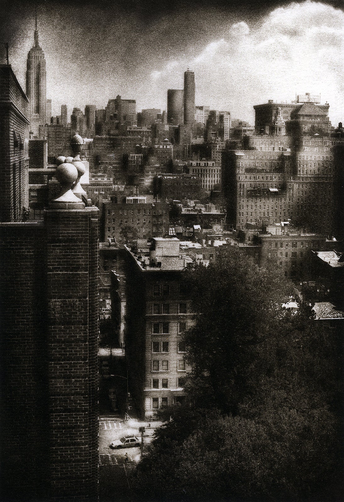 Peter Liepke Black and White Photograph - Corner Cab
