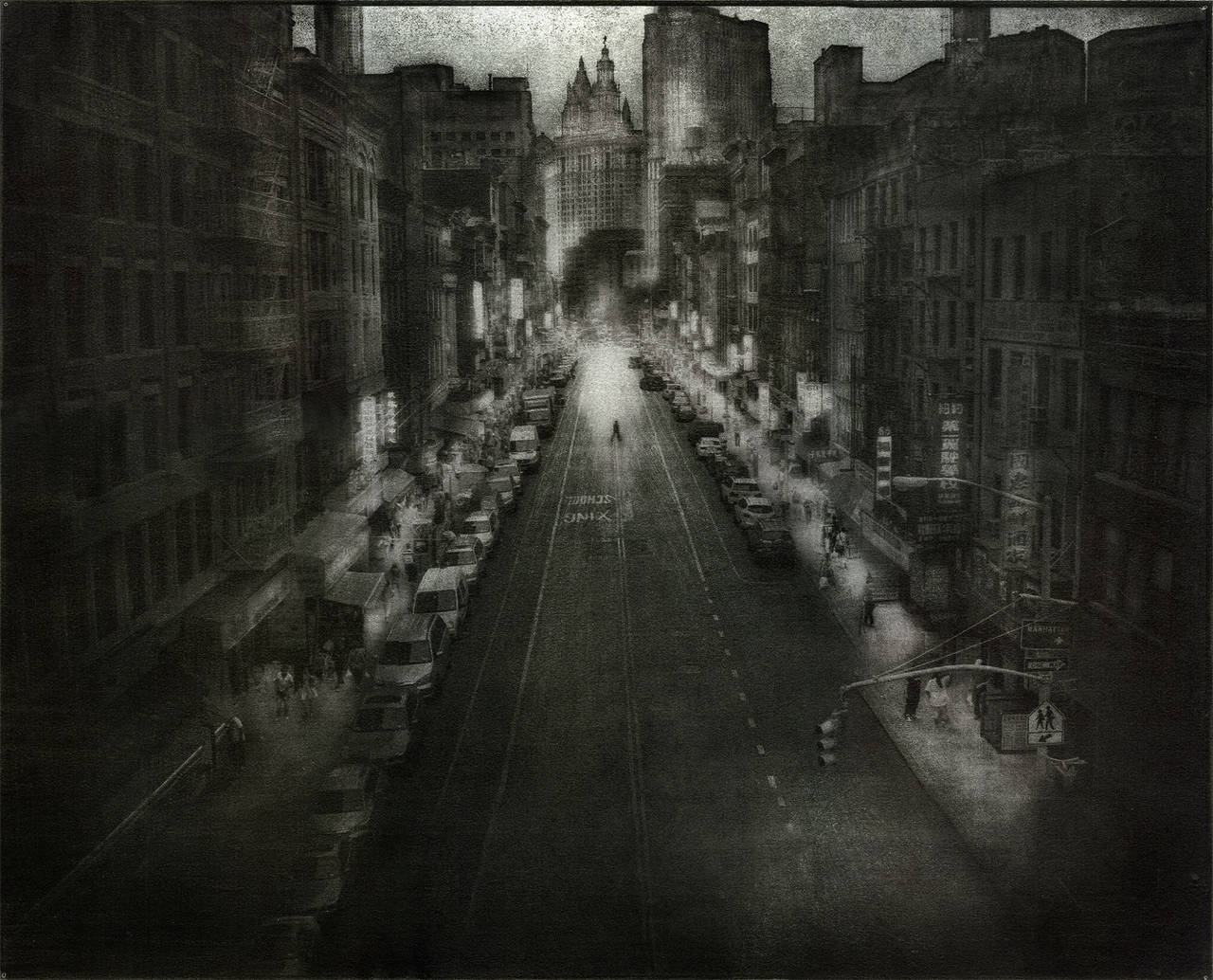 Peter Liepke Black and White Photograph - Walking Downtown