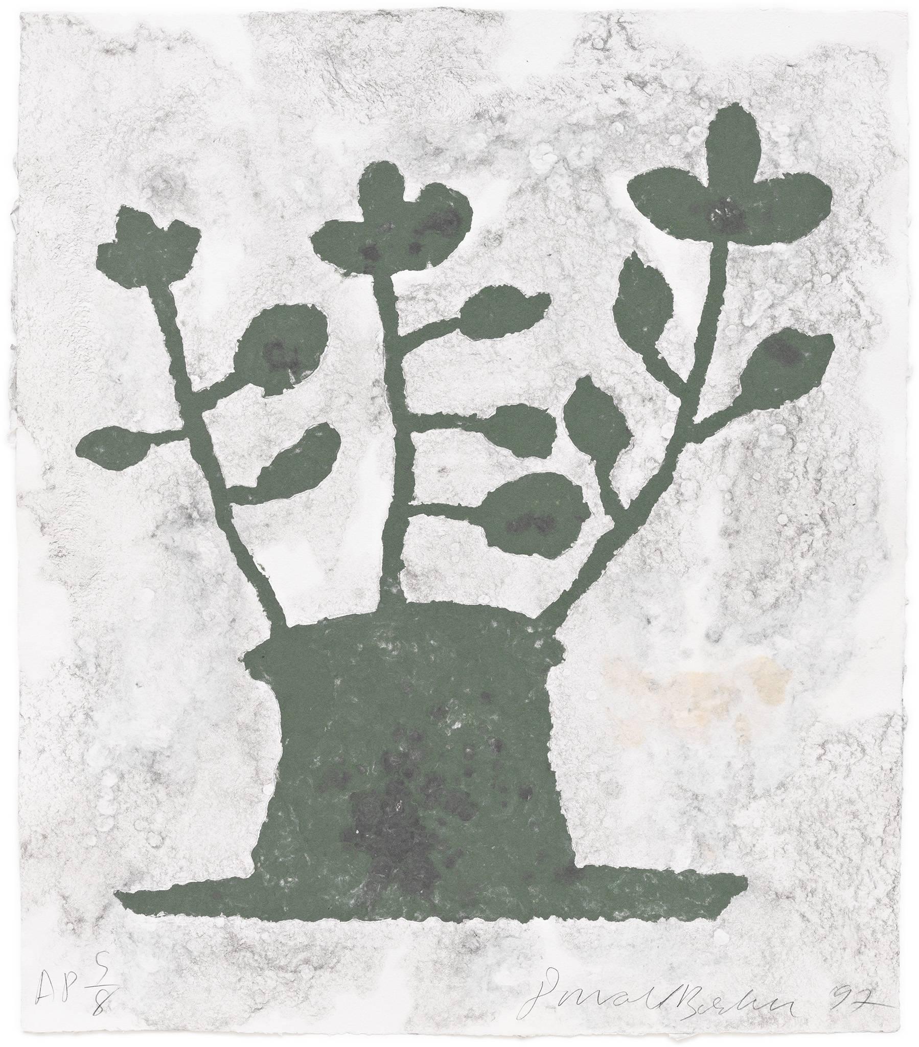 Green Plant - Print by Donald Baechler