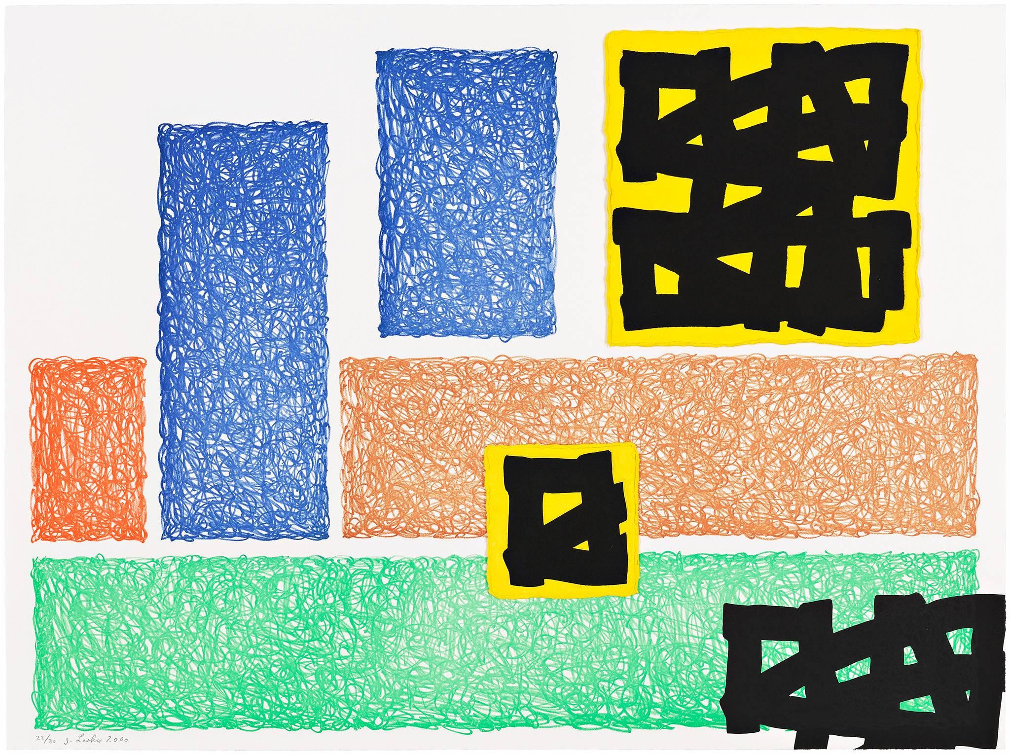 Jonathan Lasker Abstract Print - Town and Country