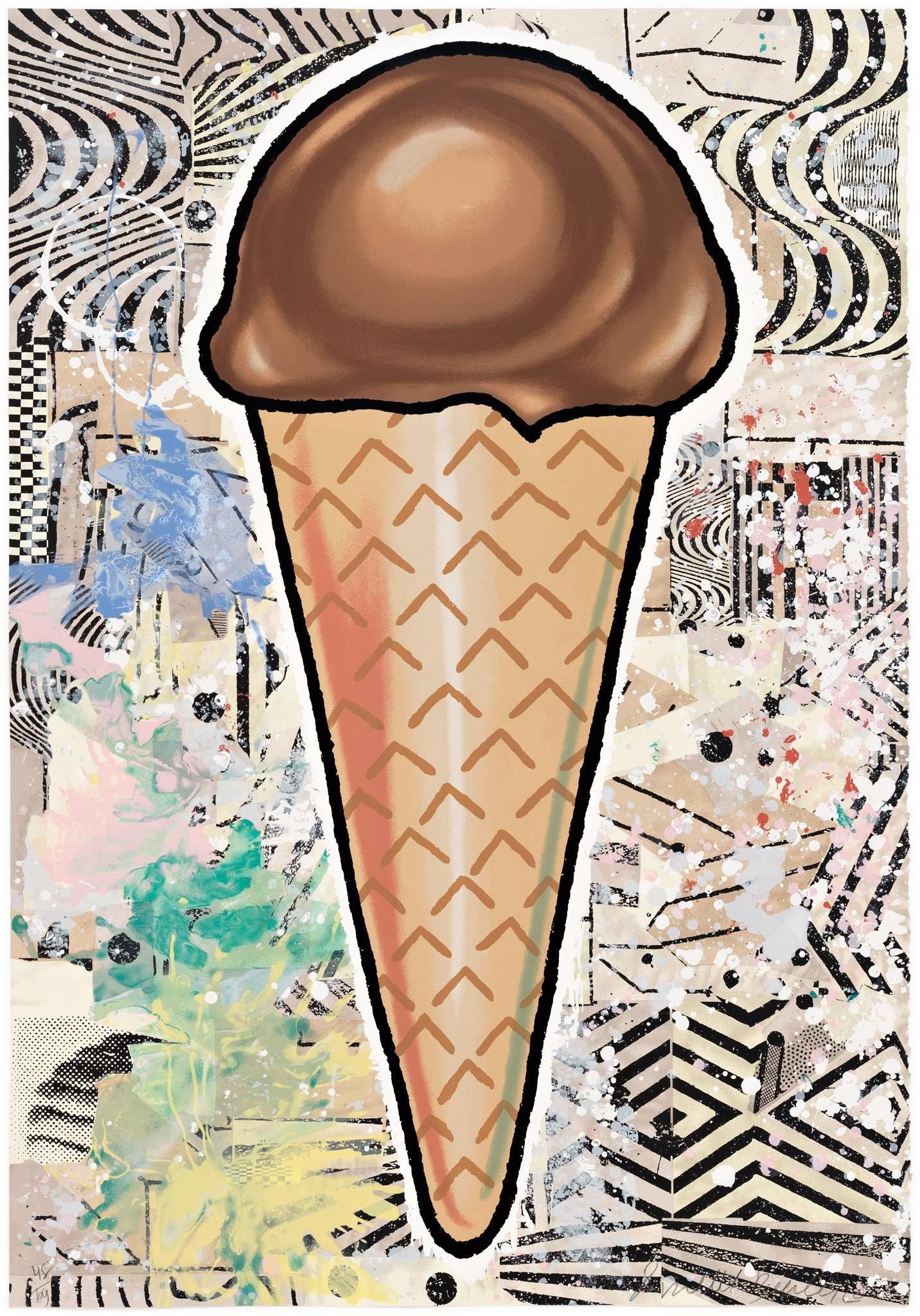 Chocolate Cone - Print by Donald Baechler
