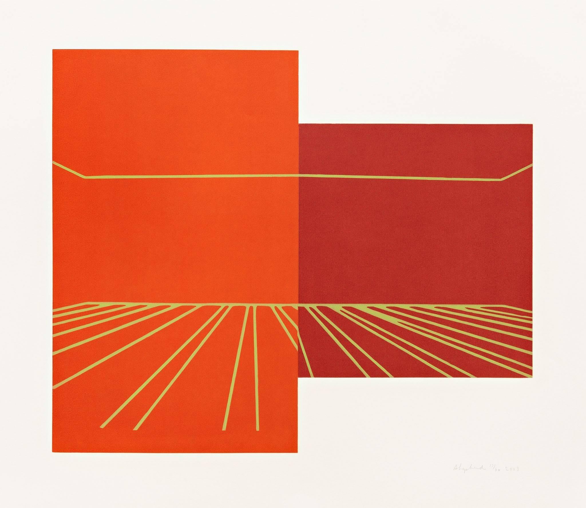 Kate Shepherd Abstract Print - Leaf Glow, Berry Stage