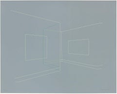 Floating Image, Transparent Walls, Thread Lines on Grey