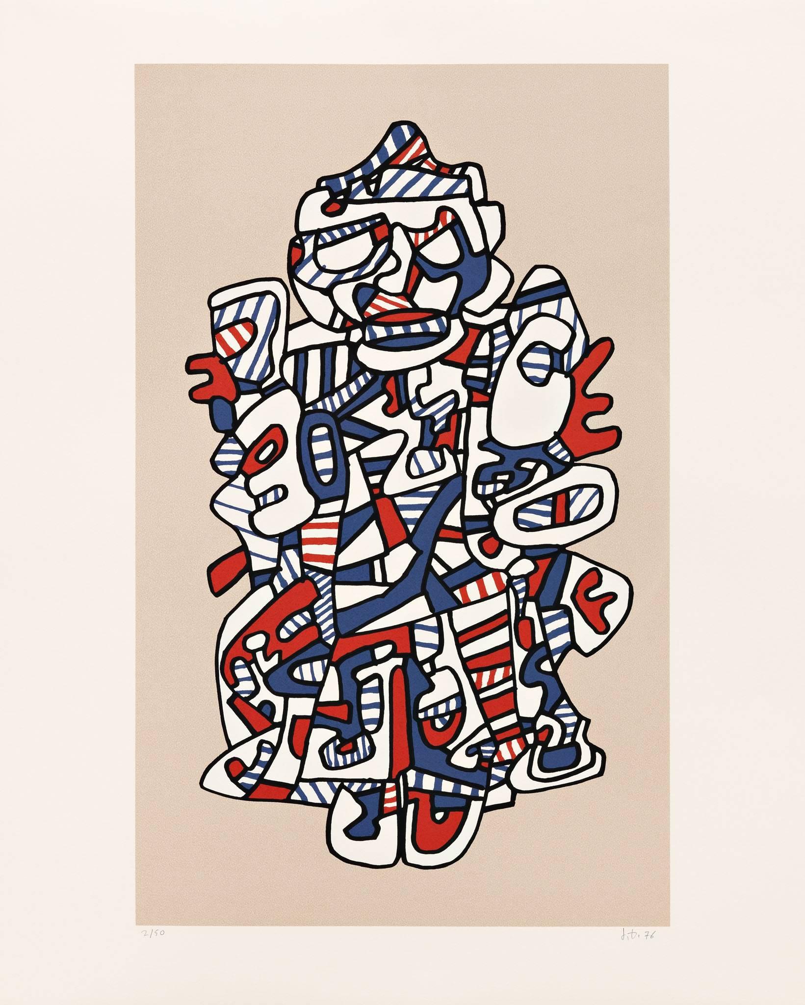 Jean Dubuffet Abstract Print - Le Vizir