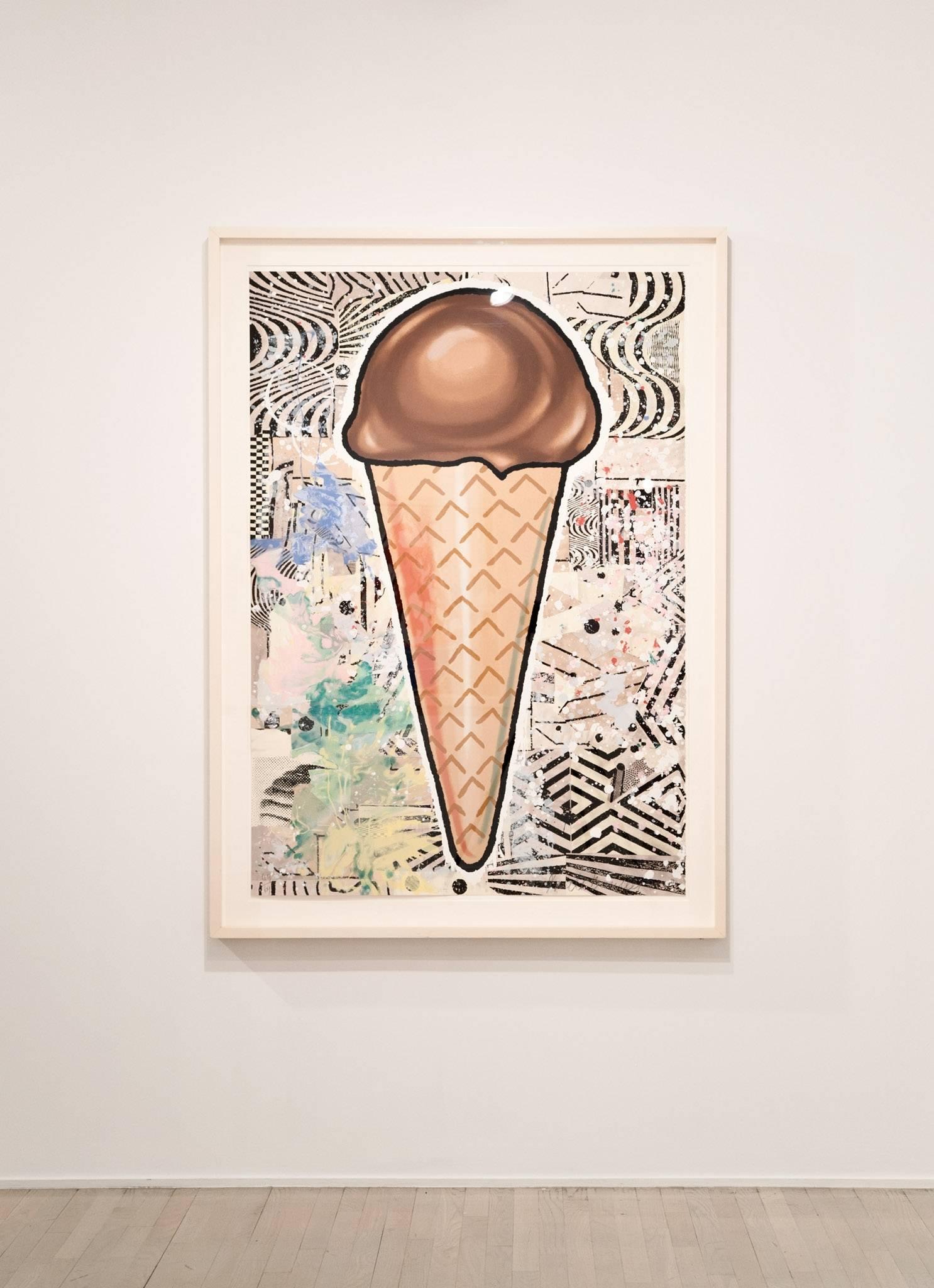 Chocolate Cone - Contemporary Print by Donald Baechler