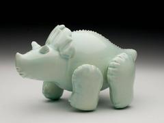 Small Celadon Triceratops