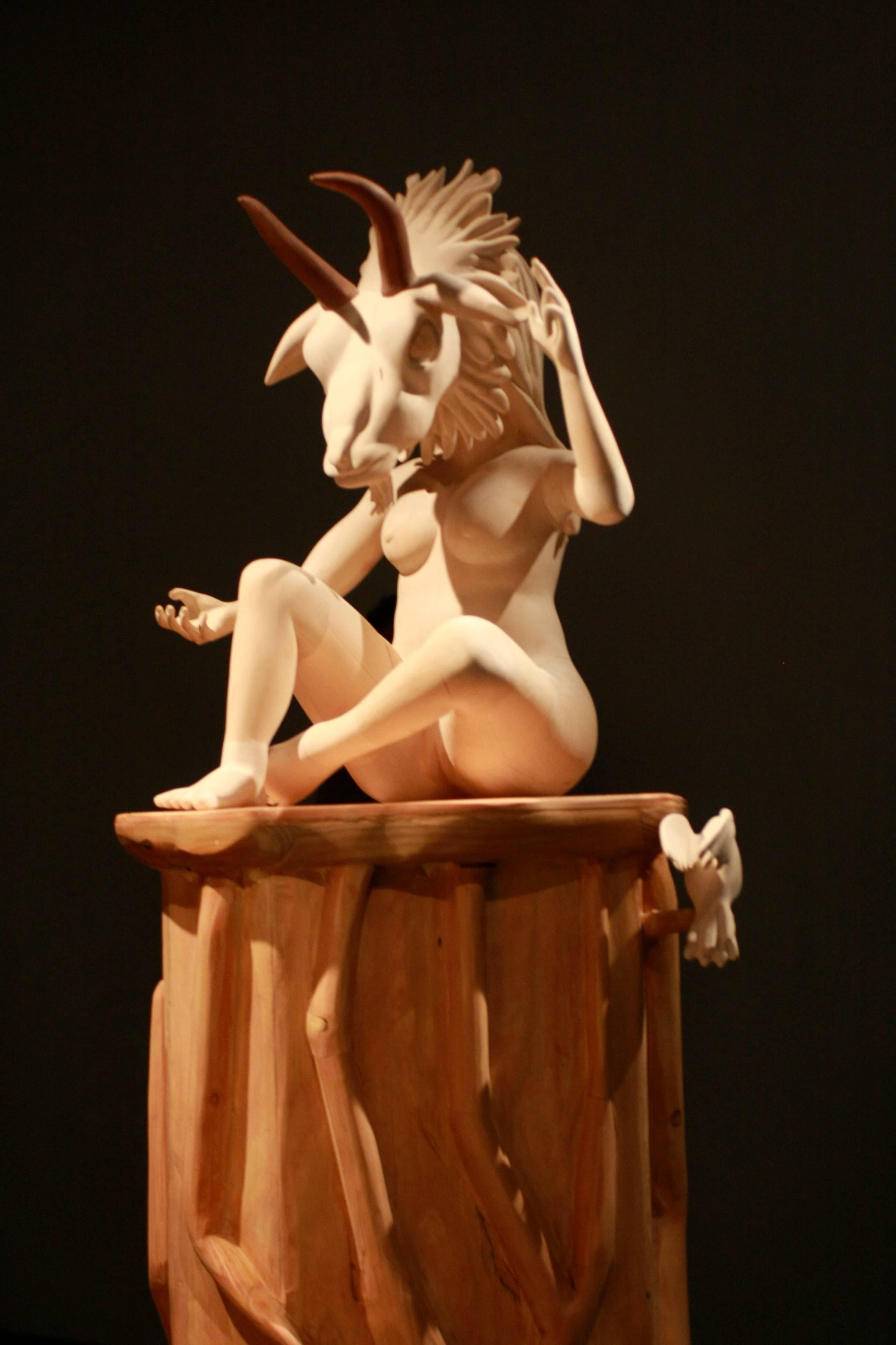 Elana Schwartz Figurative Sculpture - Erodon on Cliff