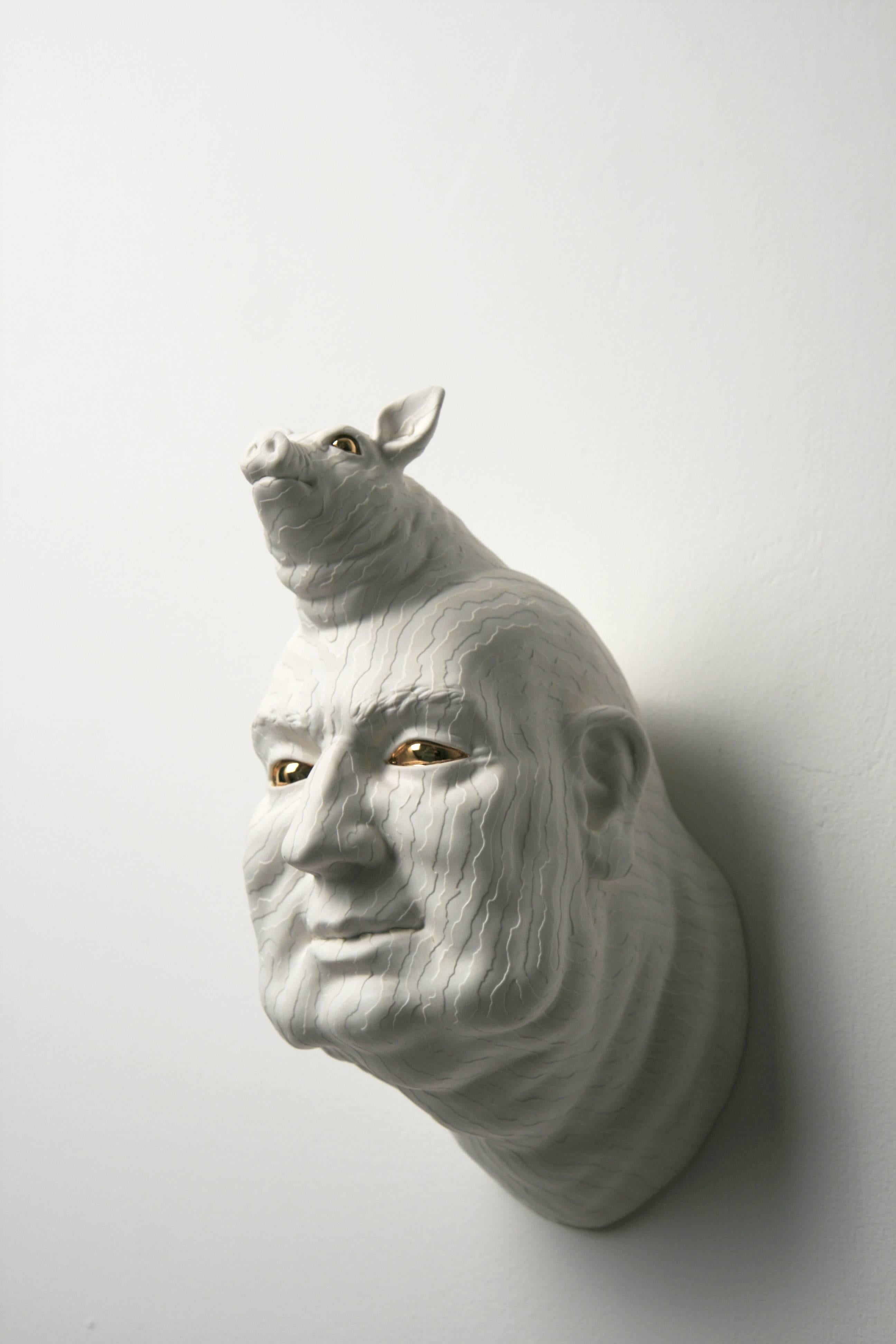 Between - Pig - Sculpture by Wookjae Maeng