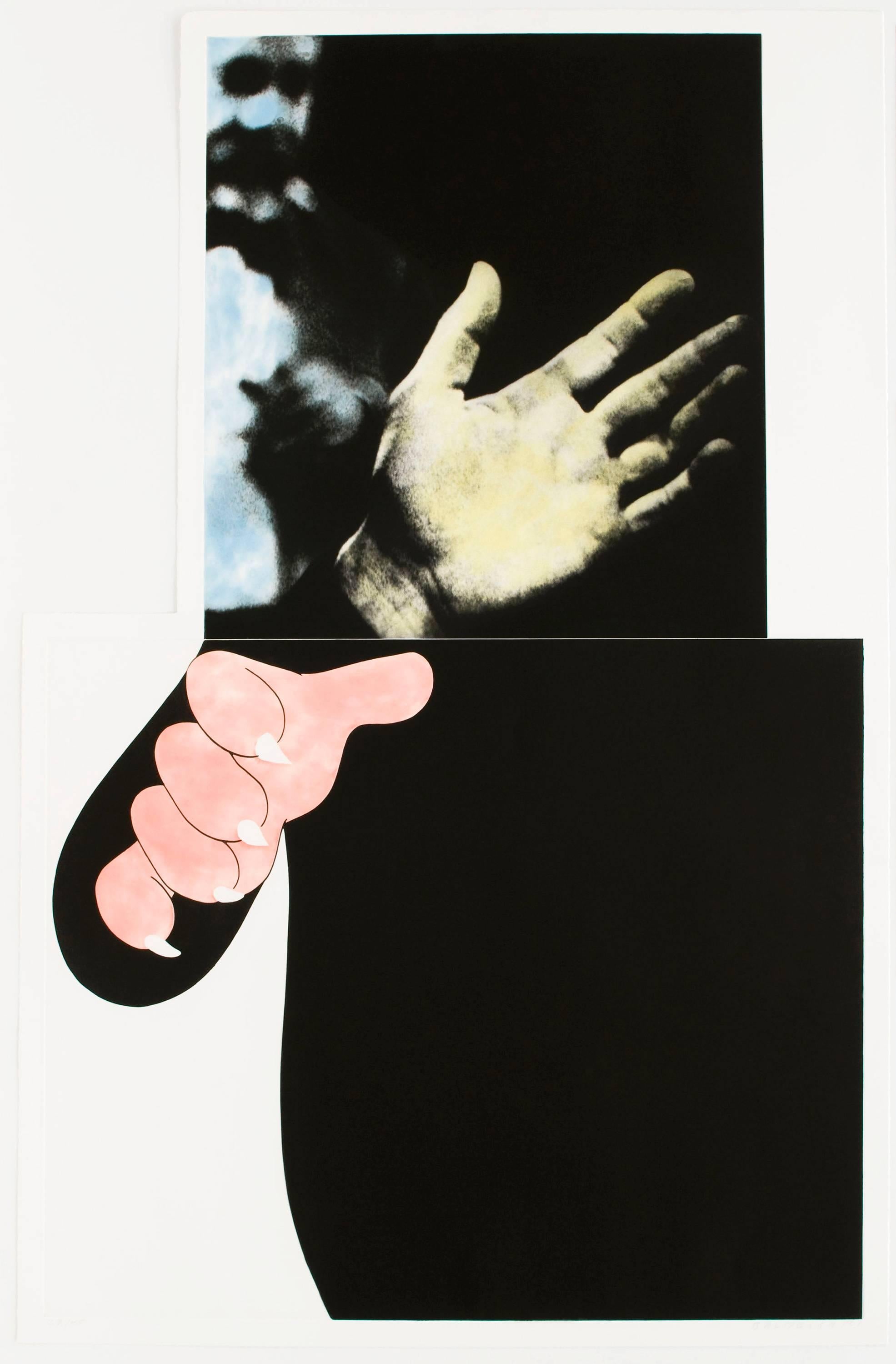 John Baldessari Print - Two Hands (With Distant Figure)
