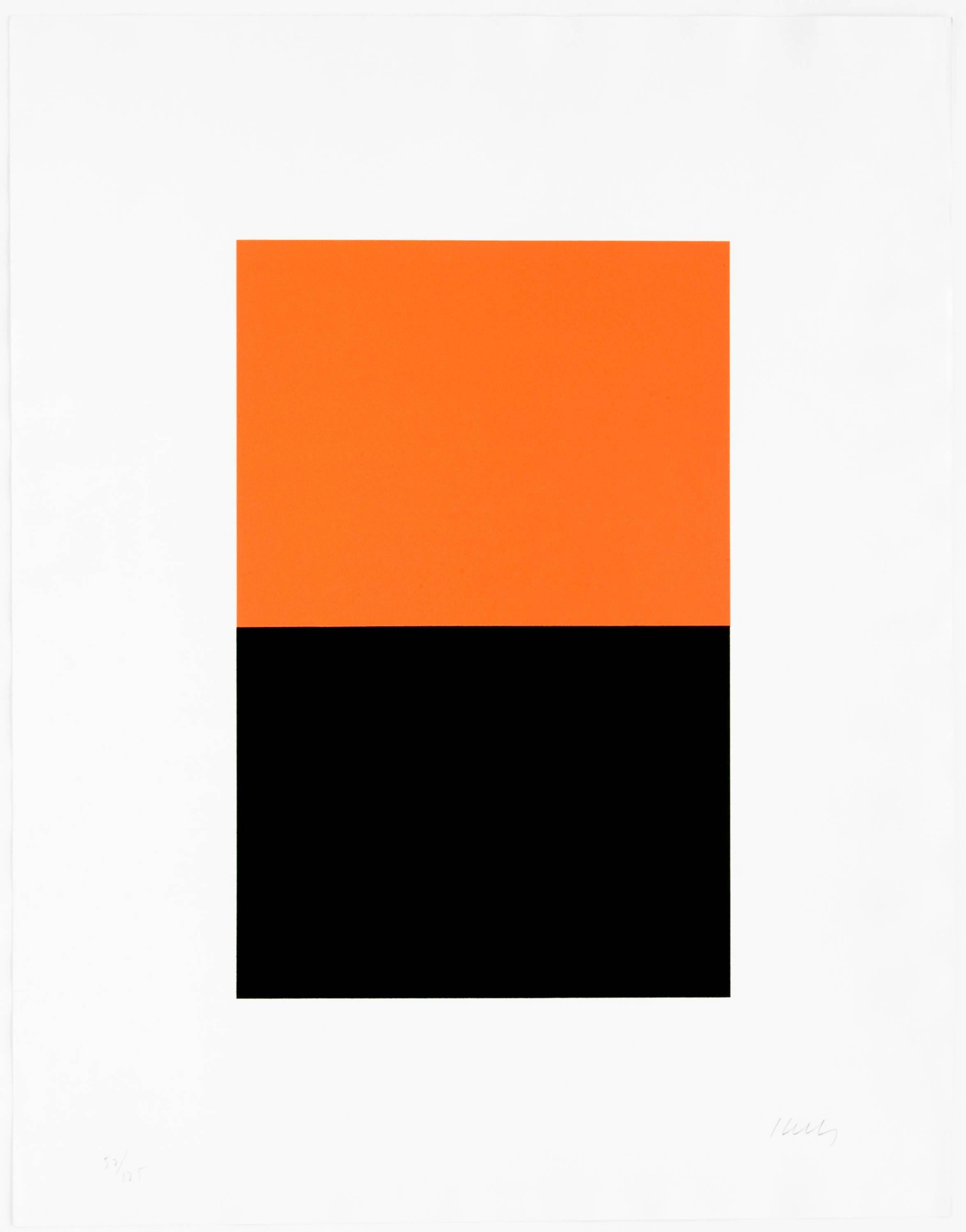 Ellsworth Kelly Abstract Print - Untitled (Orange and Black)