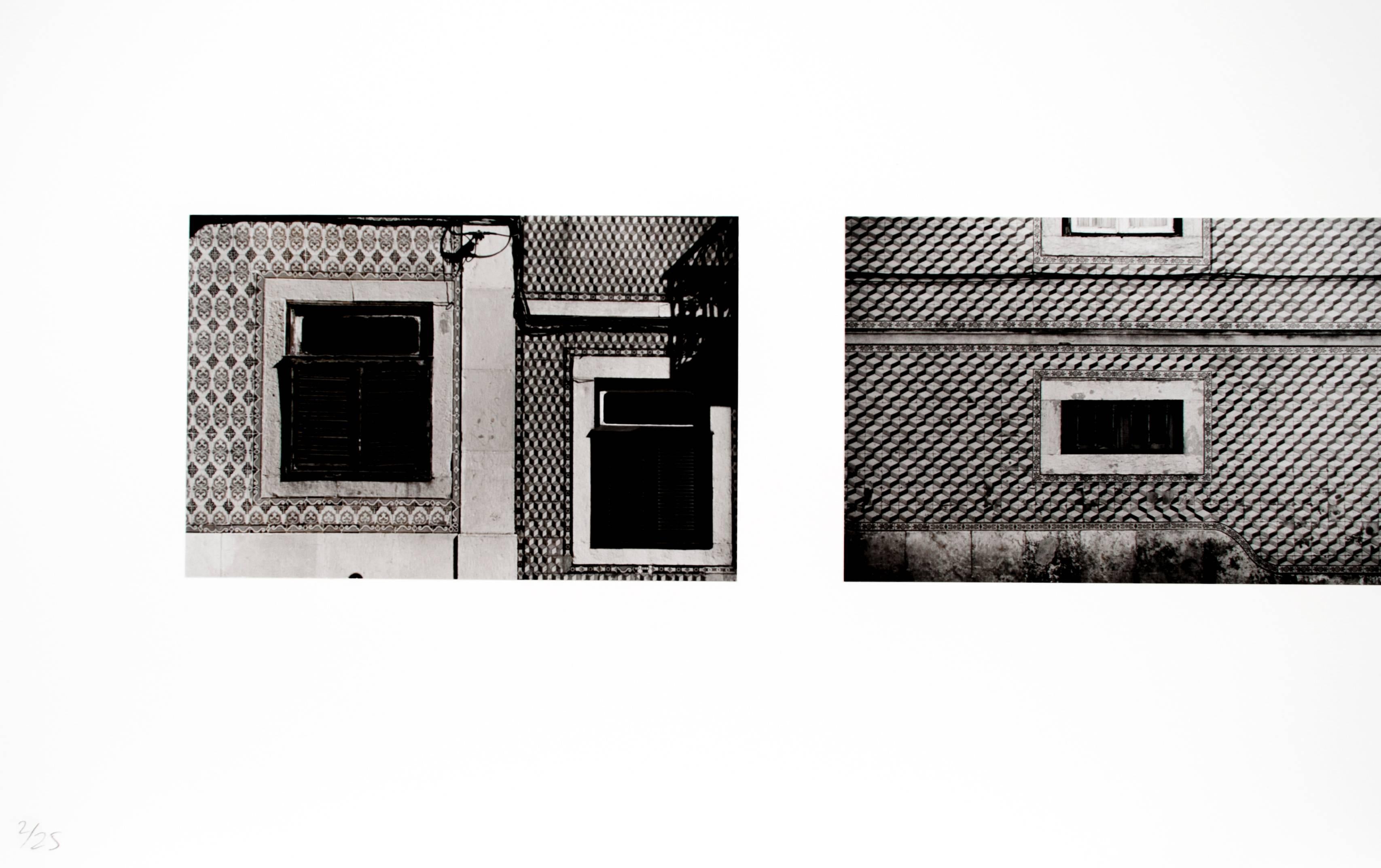 Lisbon Facades - Gray Black and White Photograph by Sean Scully