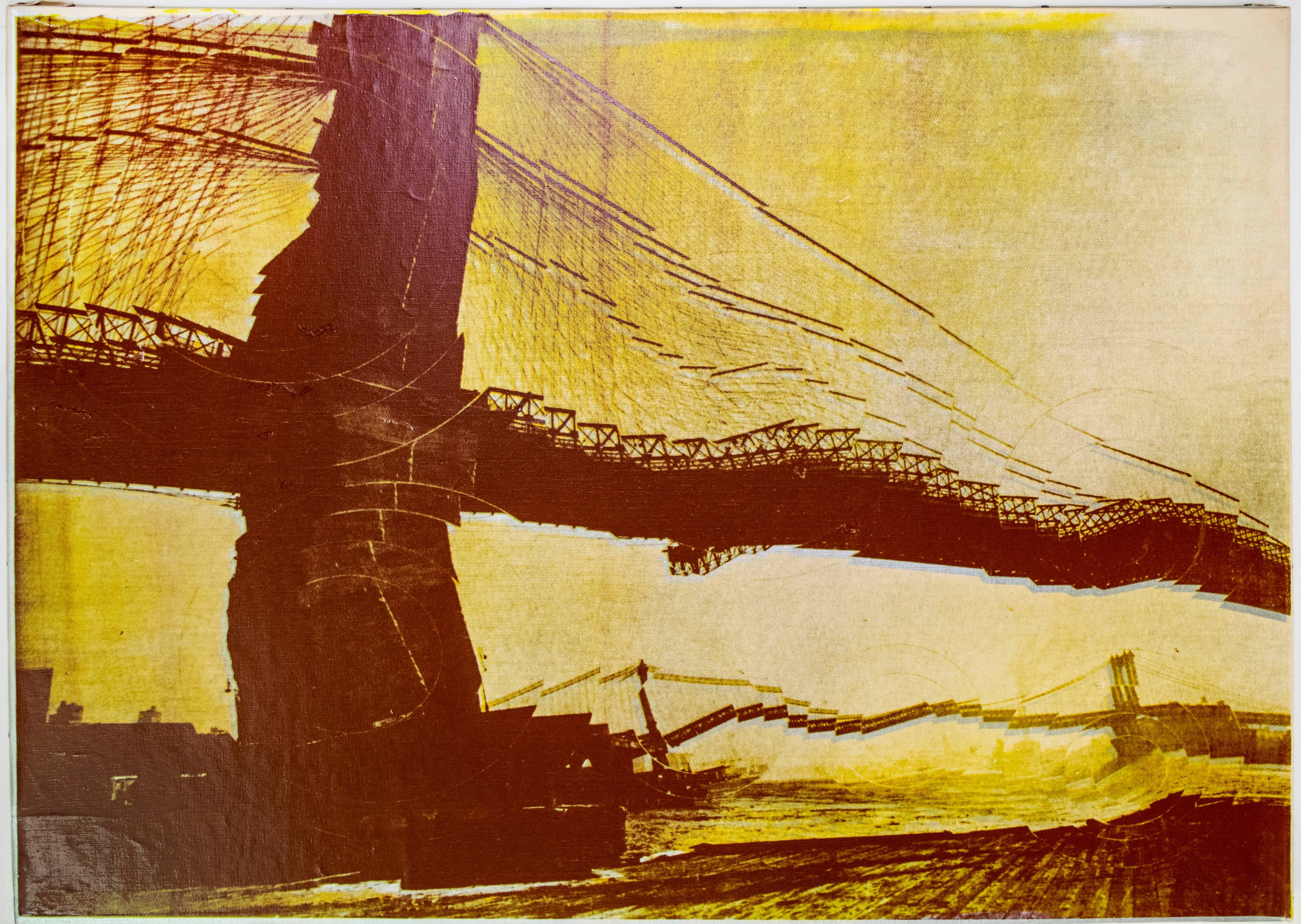 Pol Bury Landscape Print - Two Bridges