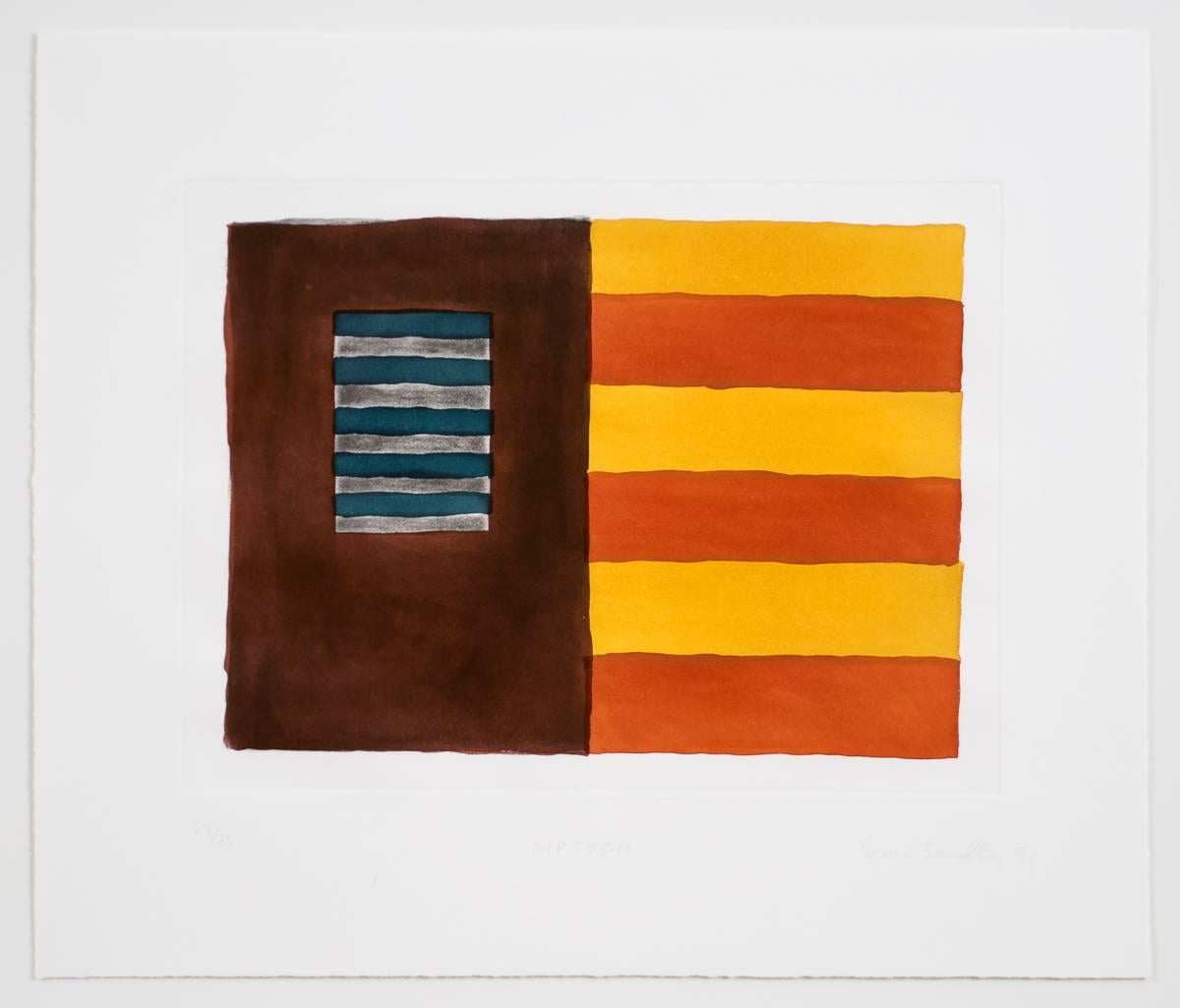 Sean Scully Abstract Print - Diptych