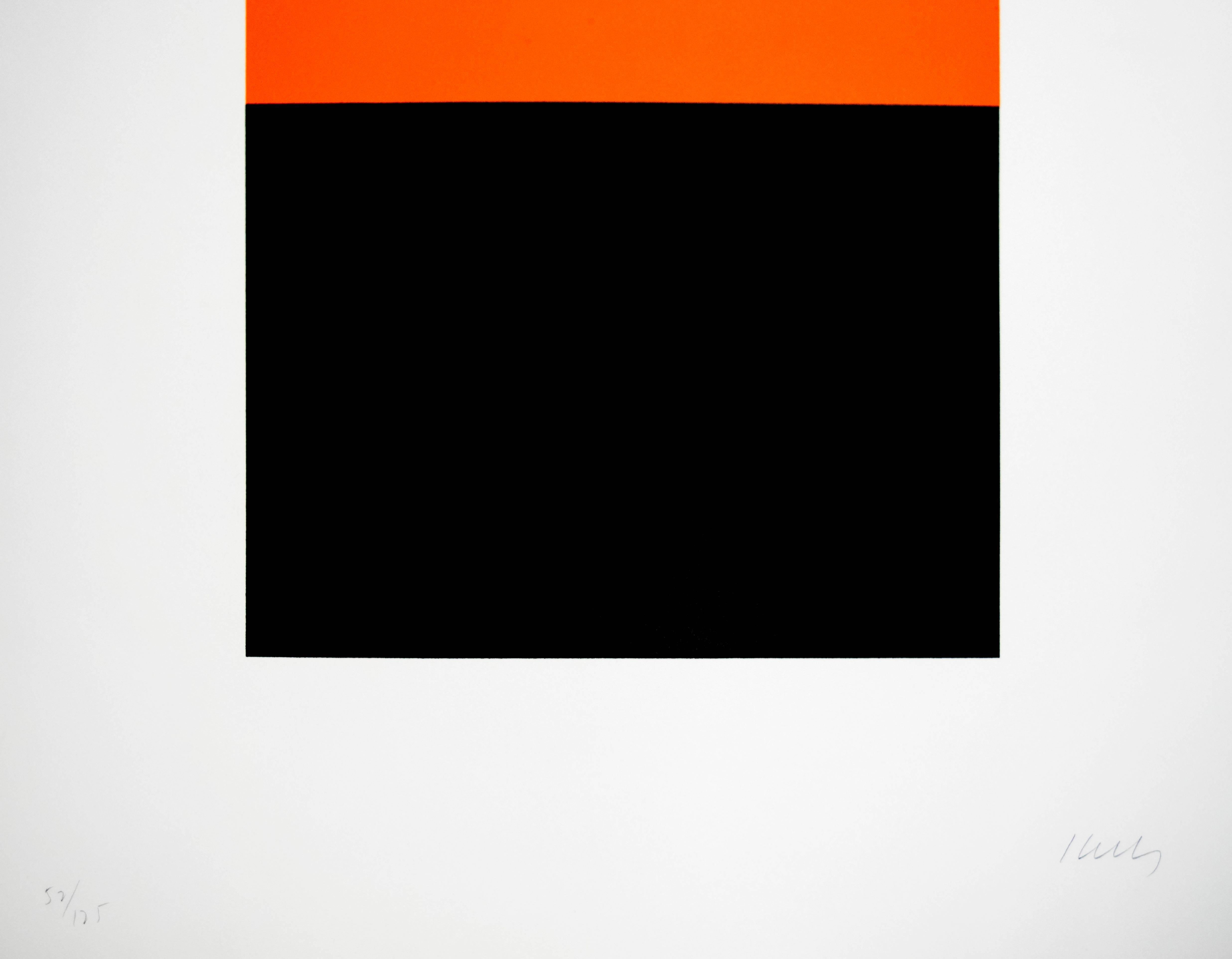 Untitled (Orange and Black) - Print by Ellsworth Kelly