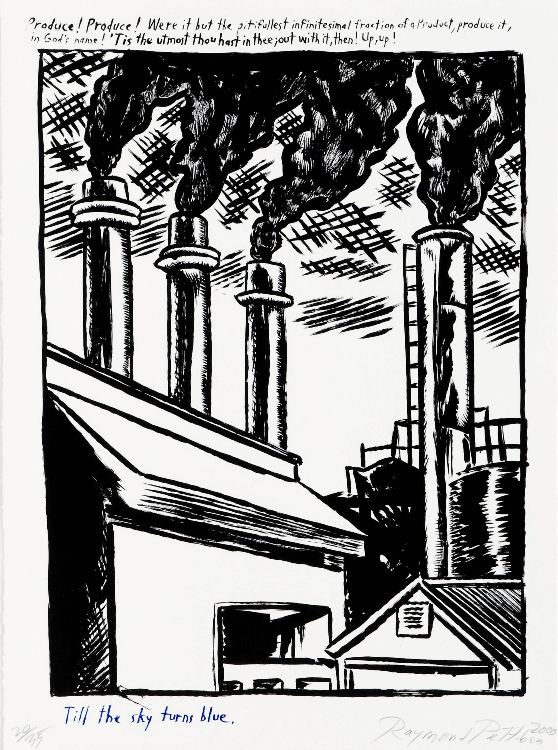 Plots on Loan I - Gray Print by Raymond Pettibon