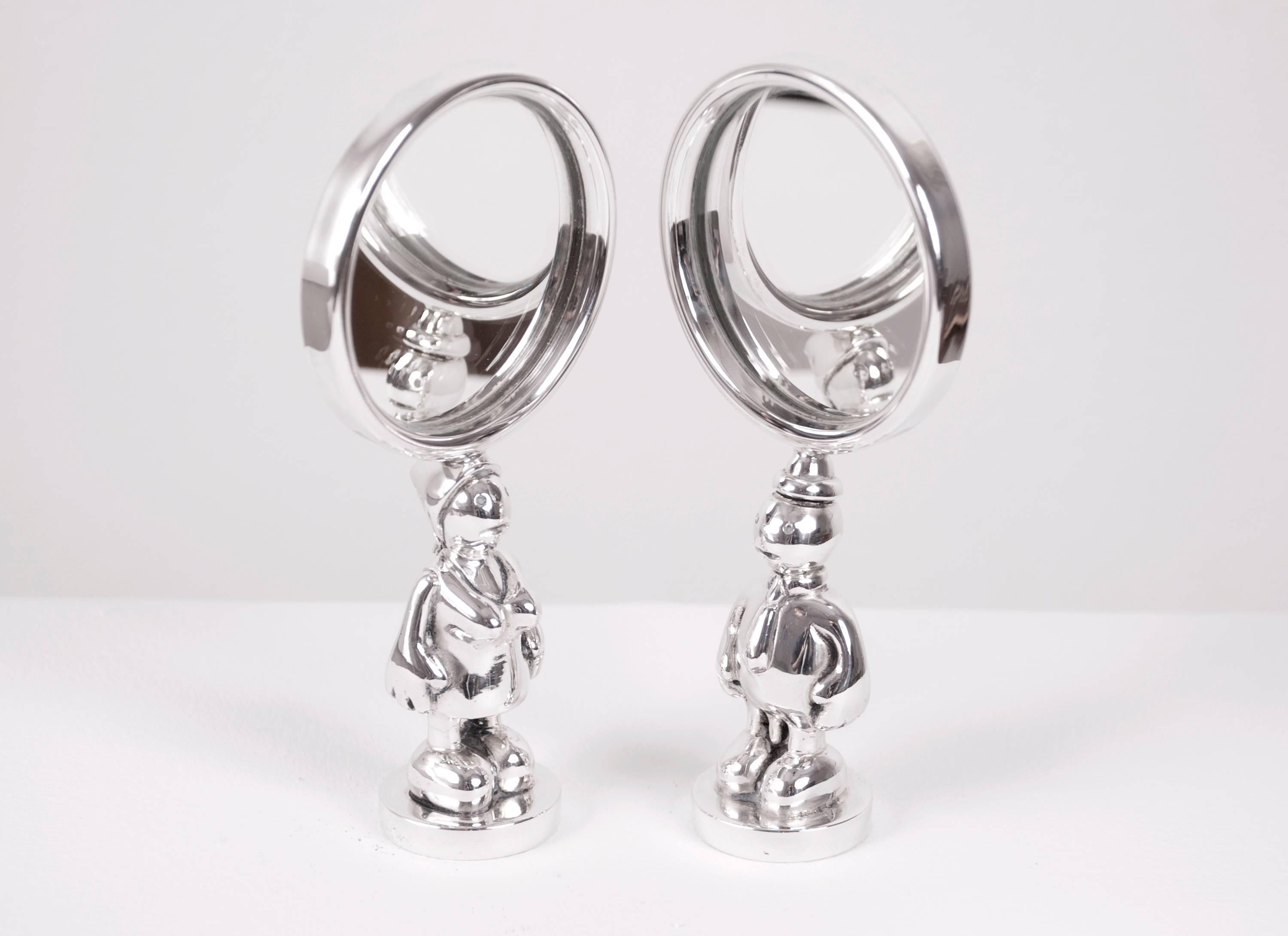 Tom Otterness Figurative Sculpture - Mirrors: Worker (Male & Female)