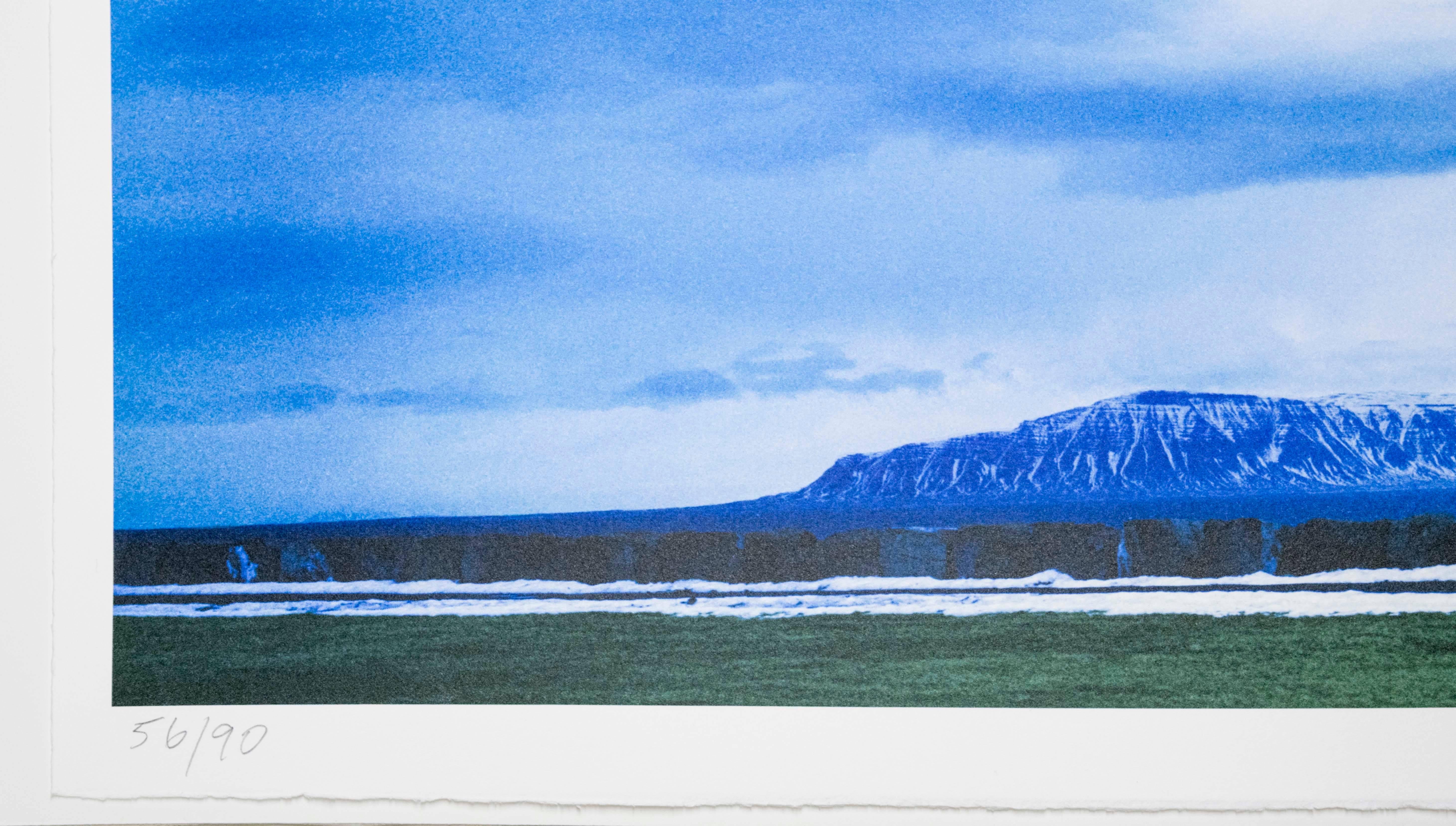 Overlap Series: Double Motorcyclists and Landscape (Icelandic) - Contemporary Print by John Baldessari