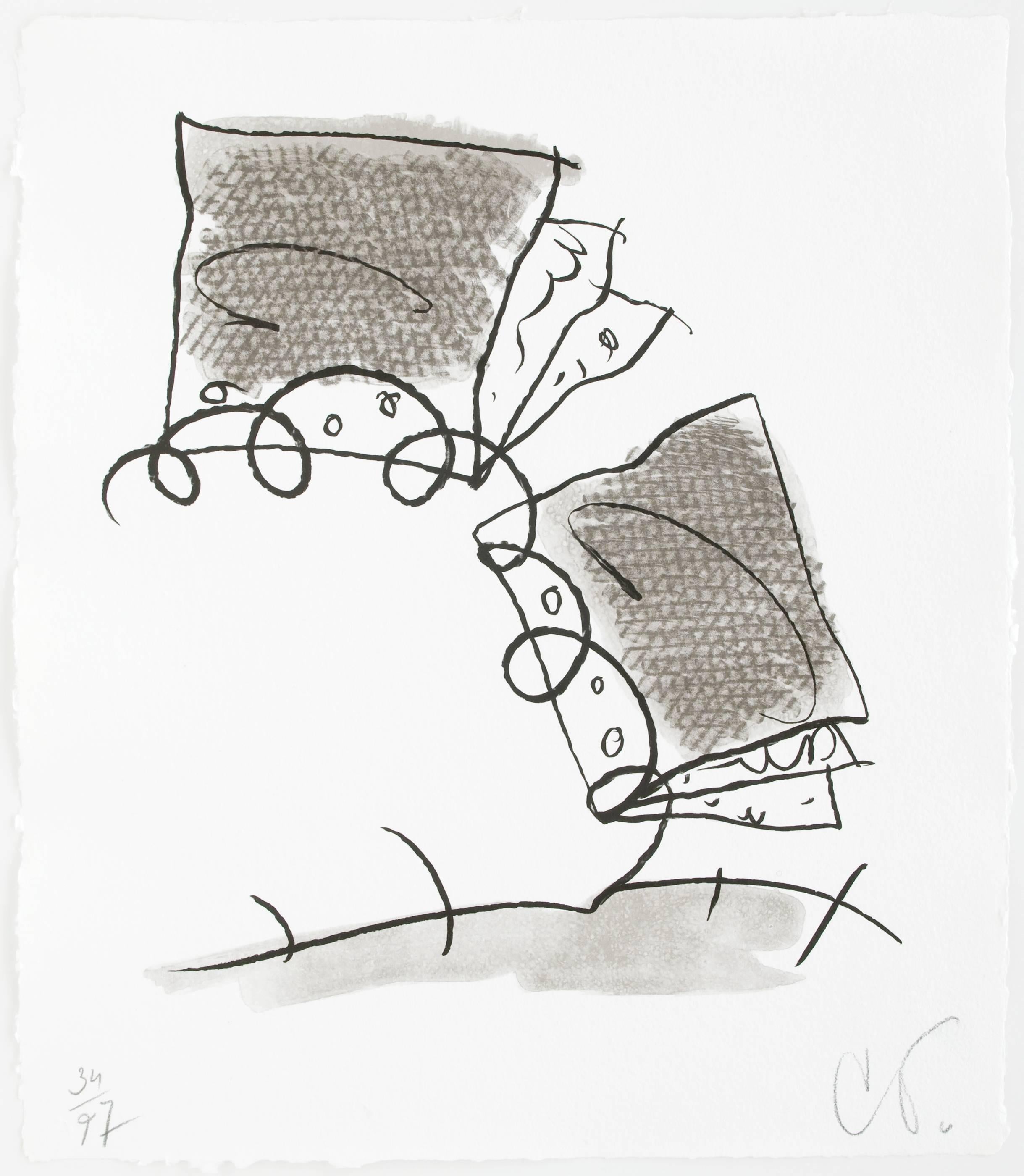 Claes Oldenburg Print - Notebook Torn in Half