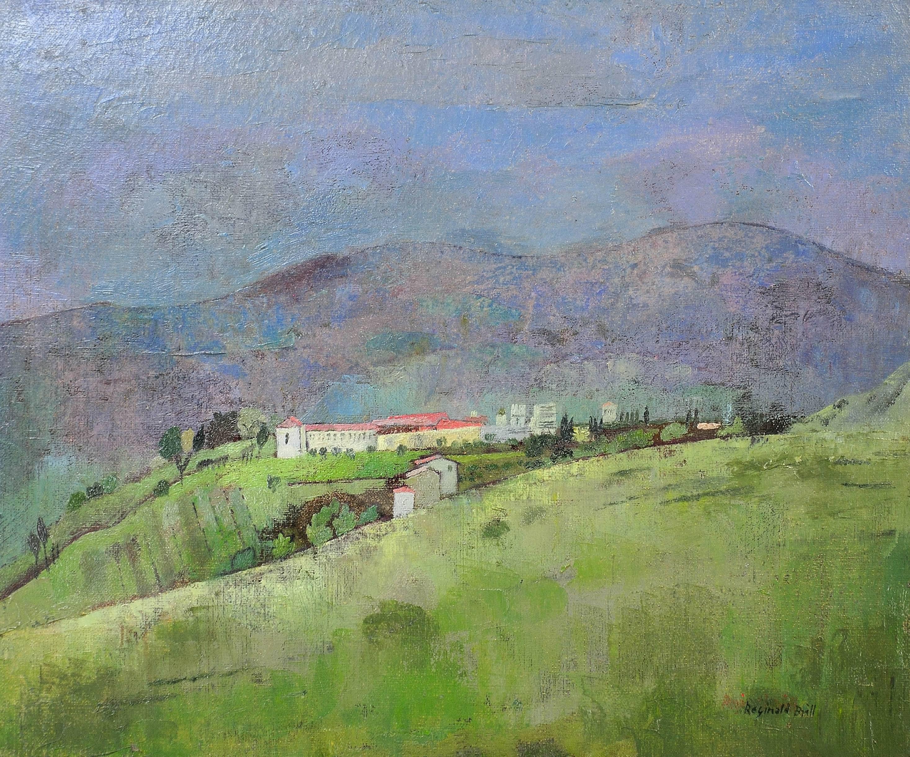 Reginald Brill Landscape Painting - Italian hilltop town