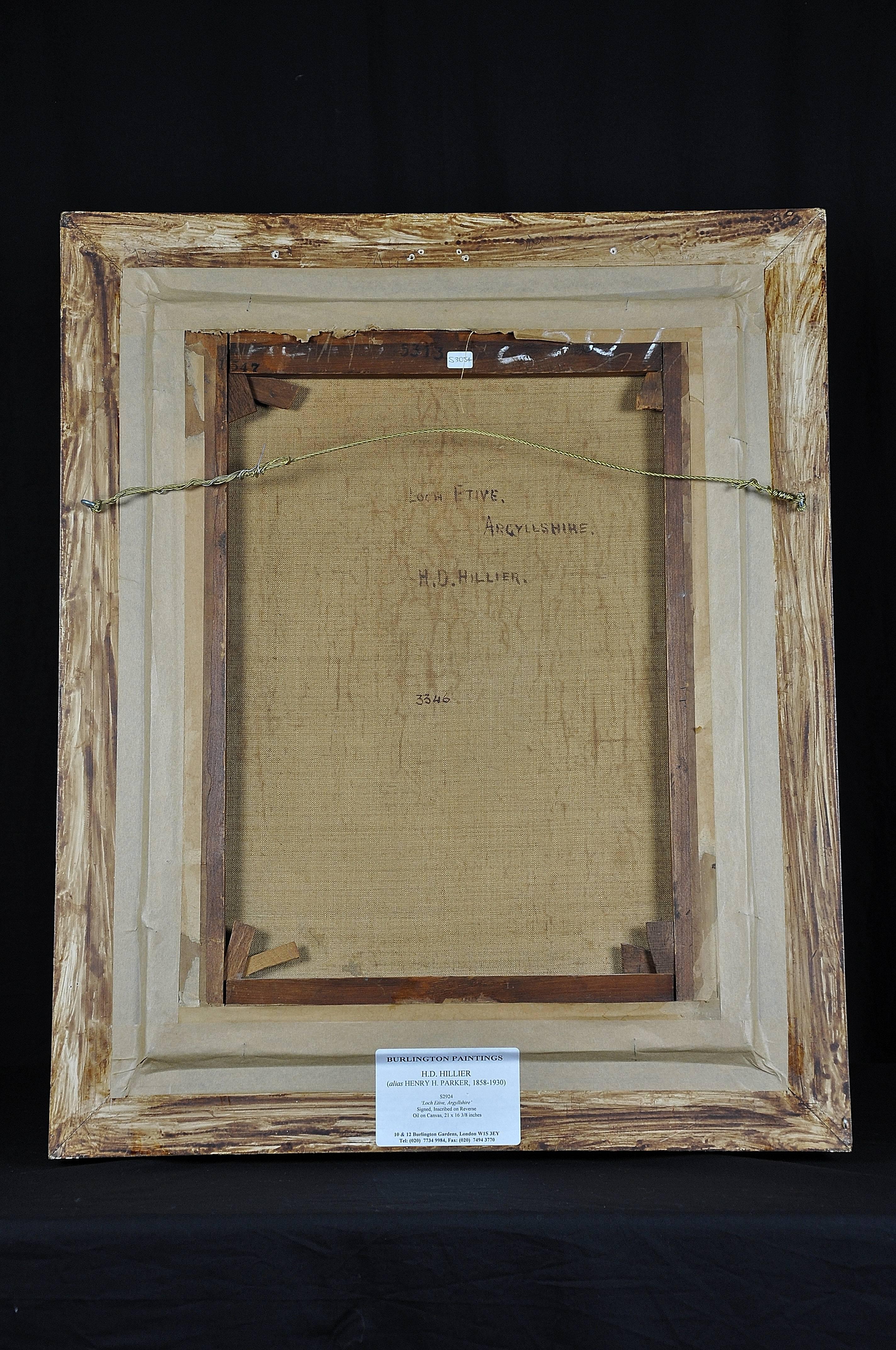 Zum Verkauf angeboten von Big Sky Fine Art; dieses Original-Ölgemälde von Henry Deacon Hillier:: alias Henry Hillier Parker. 
Das Gemälde wird in einem verzierten Rahmen aus der Mitte des 20. Jahrhunderts präsentiert und geliefert. 
Zuvor mit
