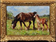 Antique Mare with foal