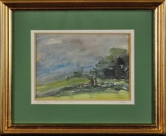 Colour mixing, a little demonstration. An original watercolour given as a gift.