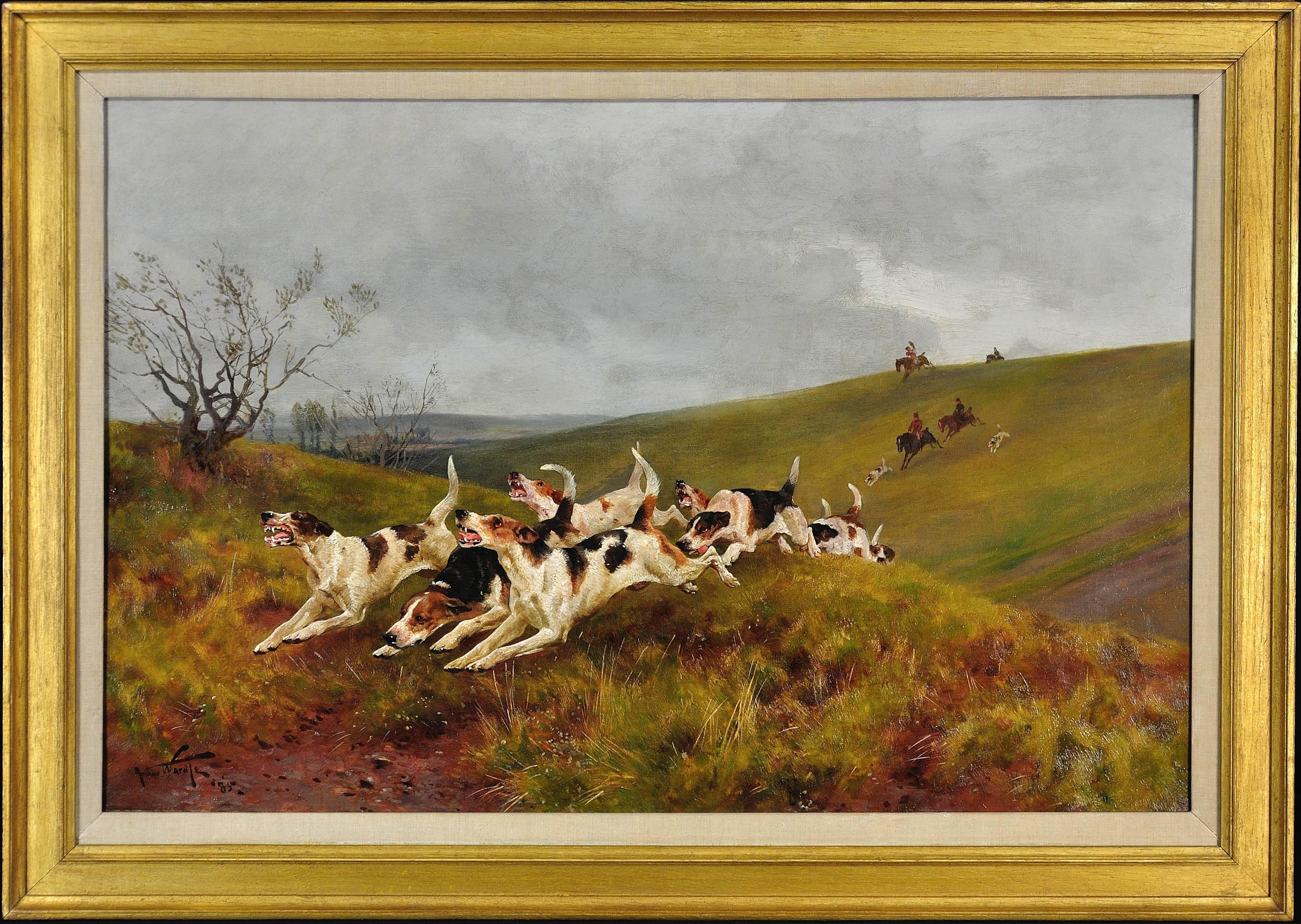 Arthur Wardle Animal Painting - Near the finish, 1885