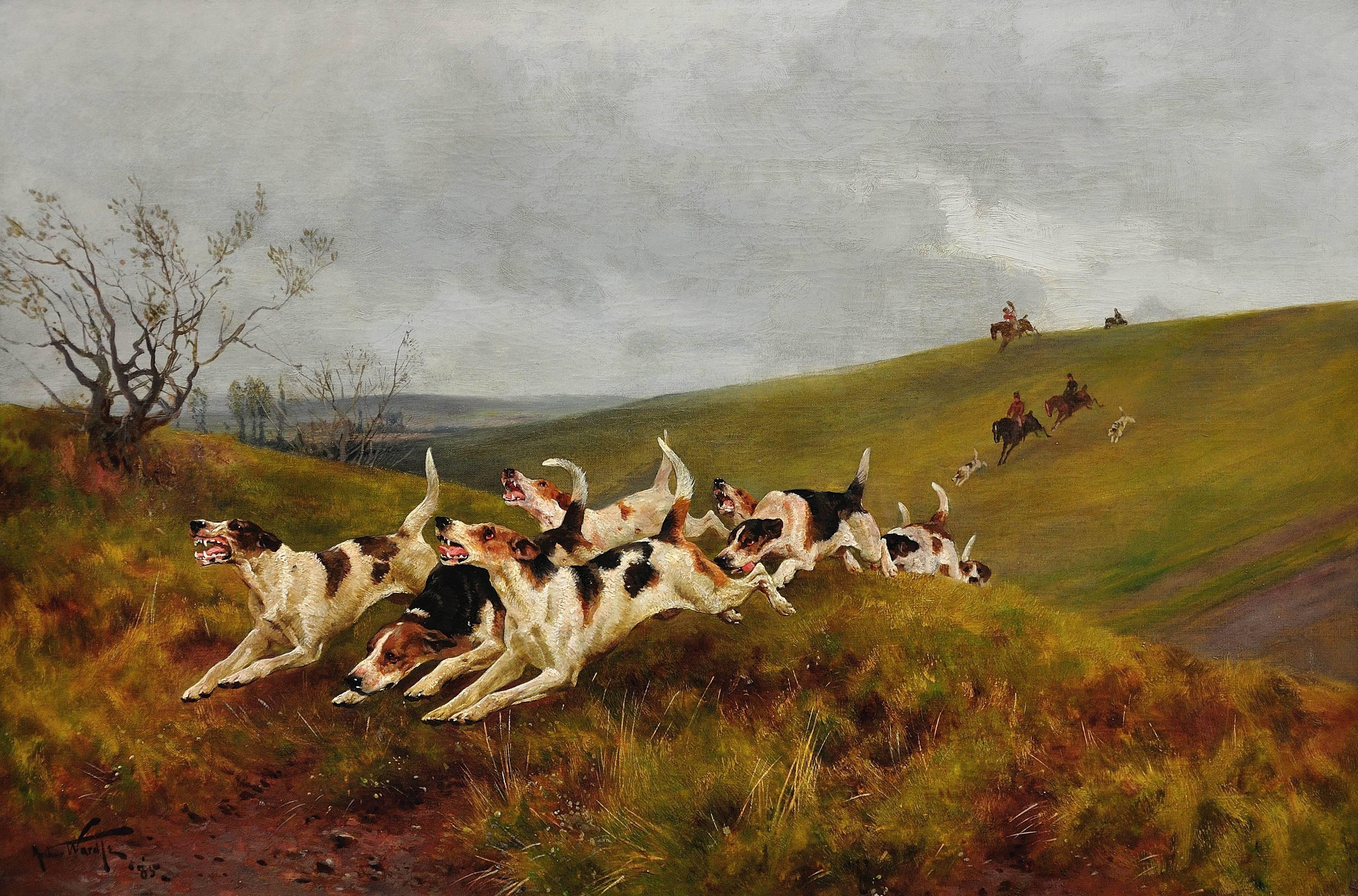 Near the finish, 1885 - Painting by Arthur Wardle