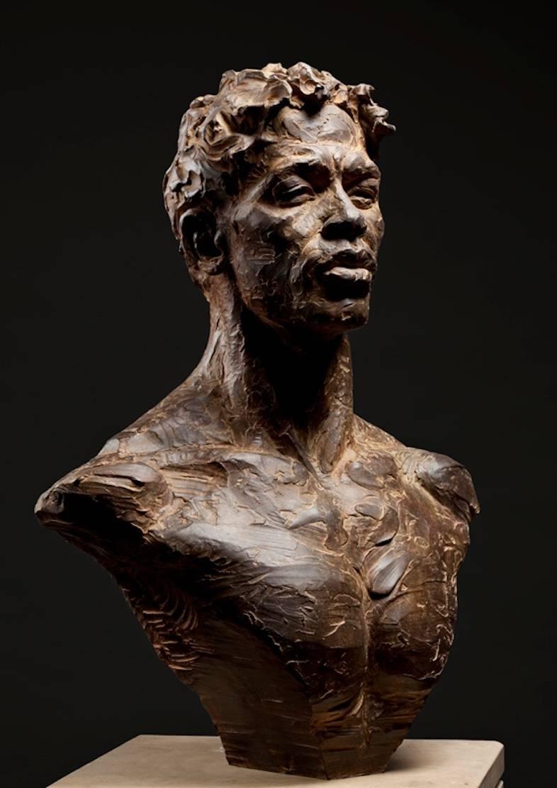 Richard MacDonald Figurative Sculpture - Carlos Acosta Bust, Life Size