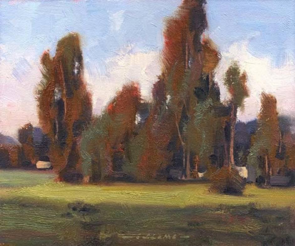 Jim Lamb Landscape Painting - Eucalyptus Grove, Sonoma