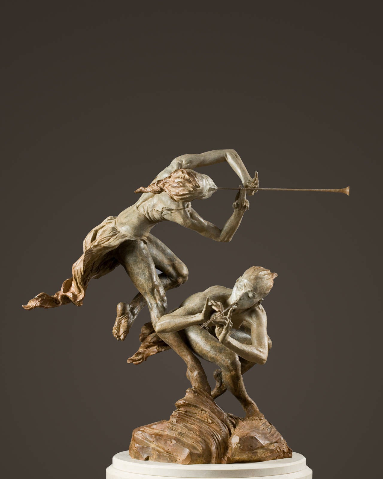 Richard MacDonald Figurative Sculpture - Joie de Femme Draped, Atelier