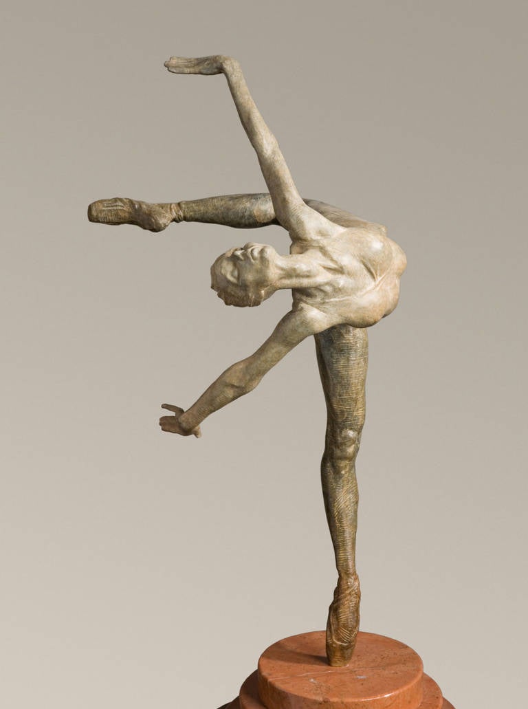 Richard MacDonald Figurative Sculpture - Flight in Attitude, Atelier