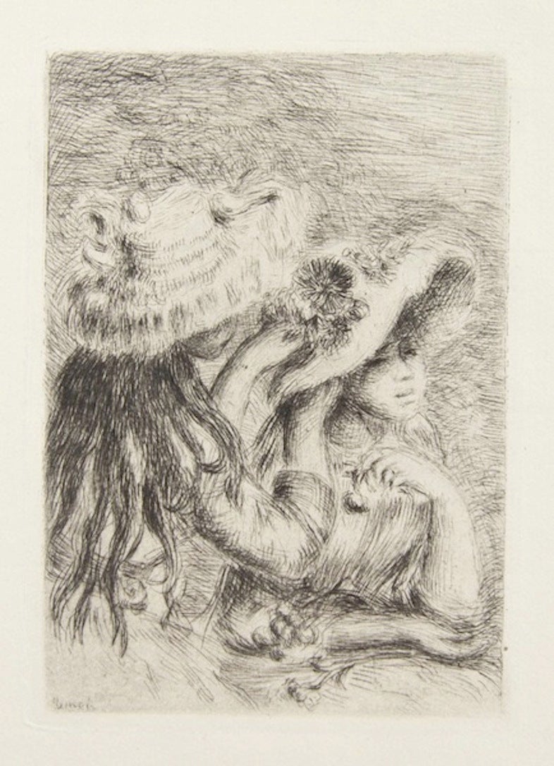 Pierre-Auguste Renoir Figurative Print - Le Chapeau Epingle (The Pinned Hat), Third Plate
