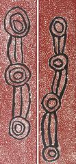 Tingari at Parayilypil by Australian Aboriginal Artist Peg Leg Tjampitjinpa