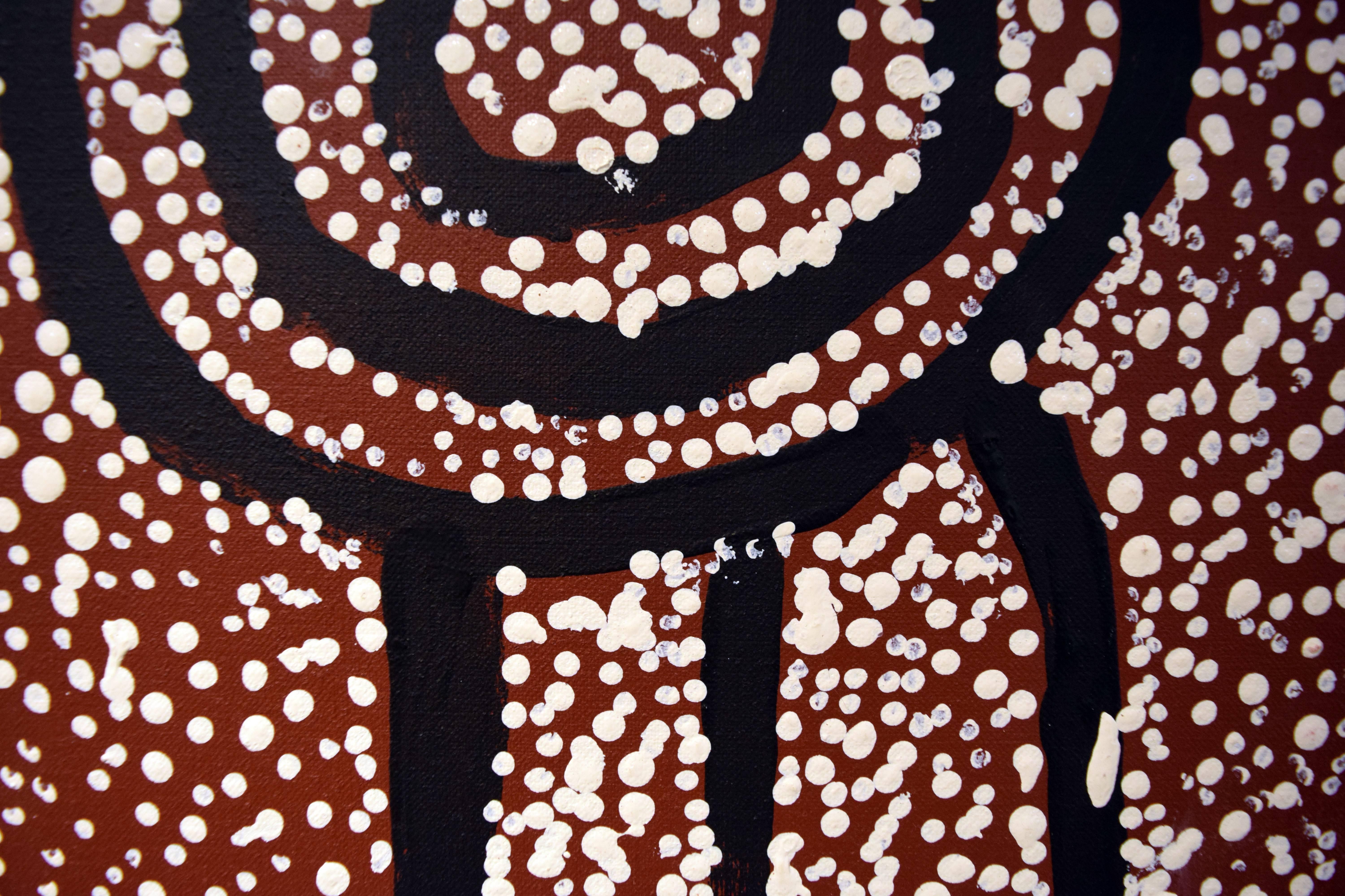 Tingari at Parayilypil by Australian Aboriginal Artist Peg Leg Tjampitjinpa For Sale 3