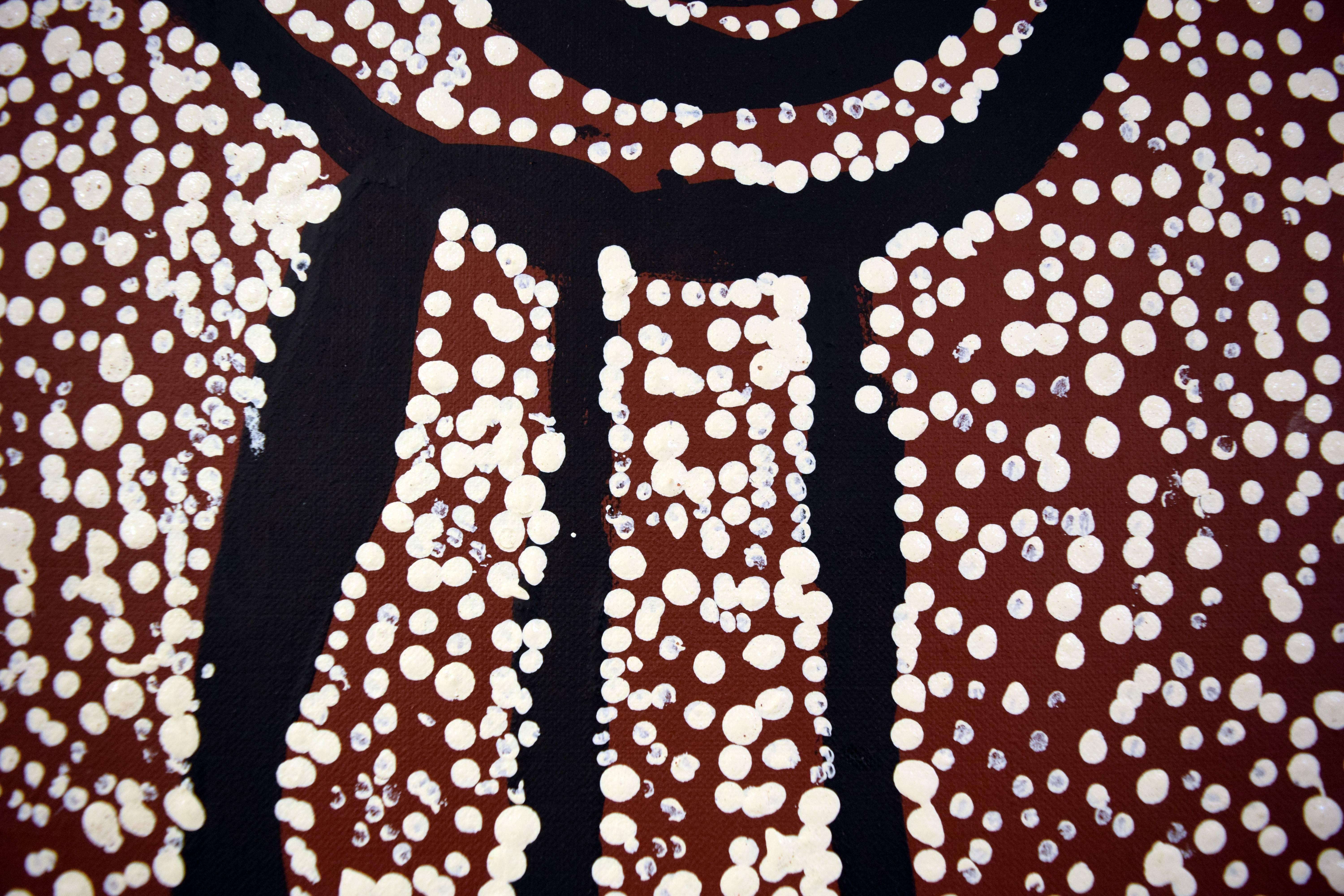 Tingari at Parayilypil by Australian Aboriginal Artist Peg Leg Tjampitjinpa For Sale 4
