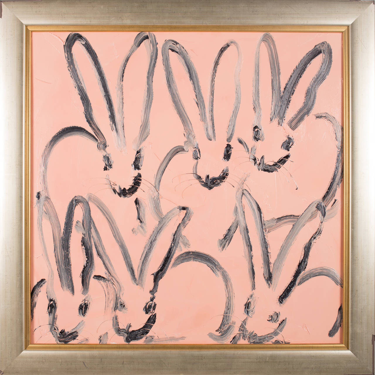 Hunt Slonem - The Groove (bunnies) by Hunt Slonem, Painting at 1stdibs