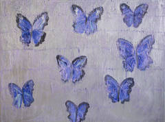 Morphos (butterflies) by Hunt Slonem