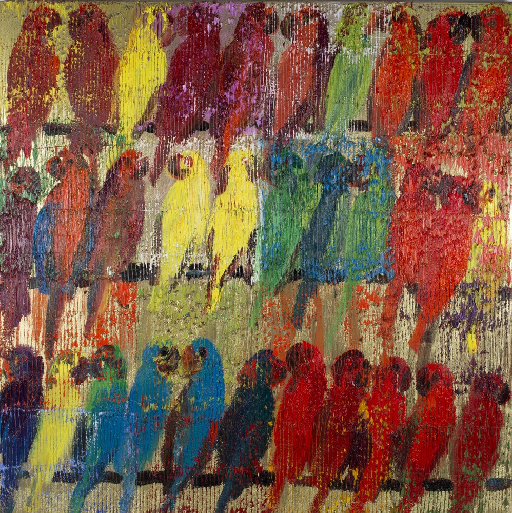 Hunt Slonem is a renowned painter known for producing Representational imagery and combining Abstract Expressionism. Slonem was born in Kittery, York County, ME. He attended Skowhegan School of Painting and Sculpture, Skowhegan, ME, in 1972, before