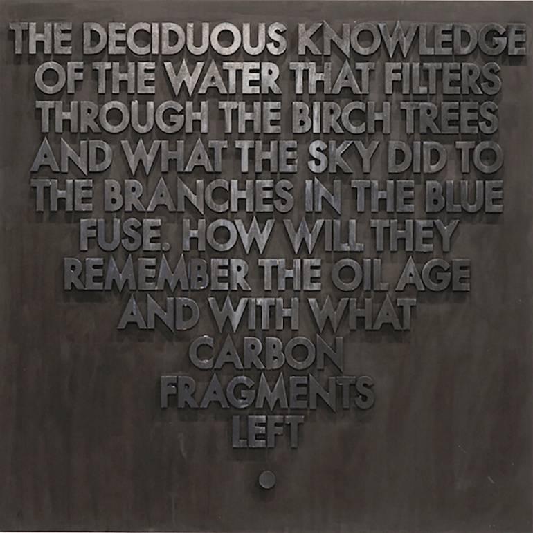 Robert Montgomery Abstract Sculpture - Seattle Poem (Deciduous Knowledge)