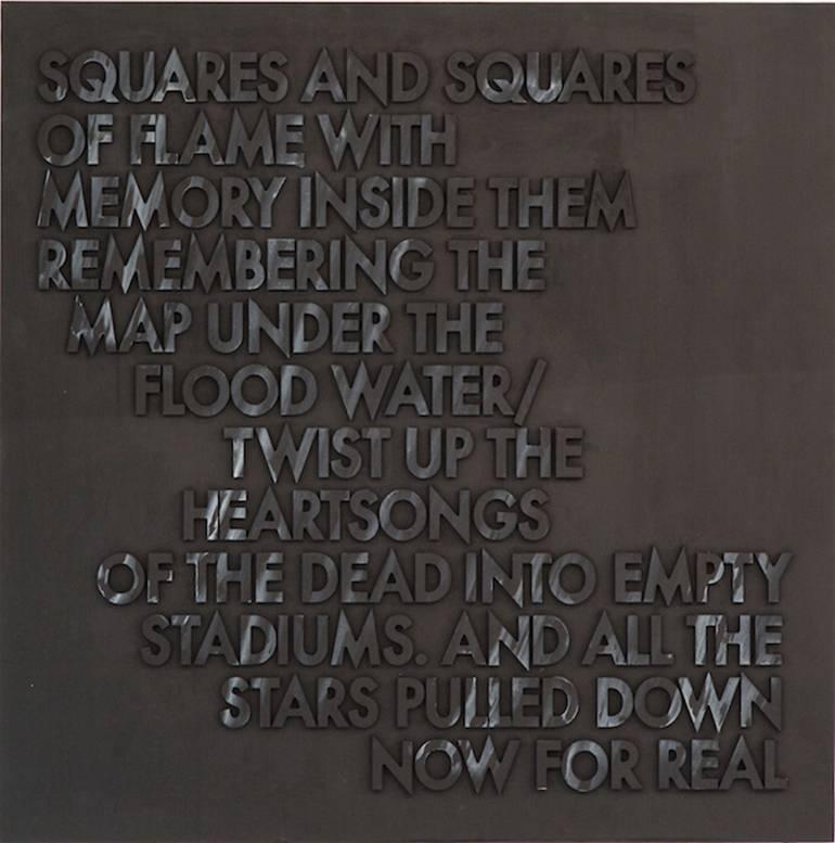 Robert Montgomery Abstract Sculpture - Poem for Ezra Pound and Kurt Cobain