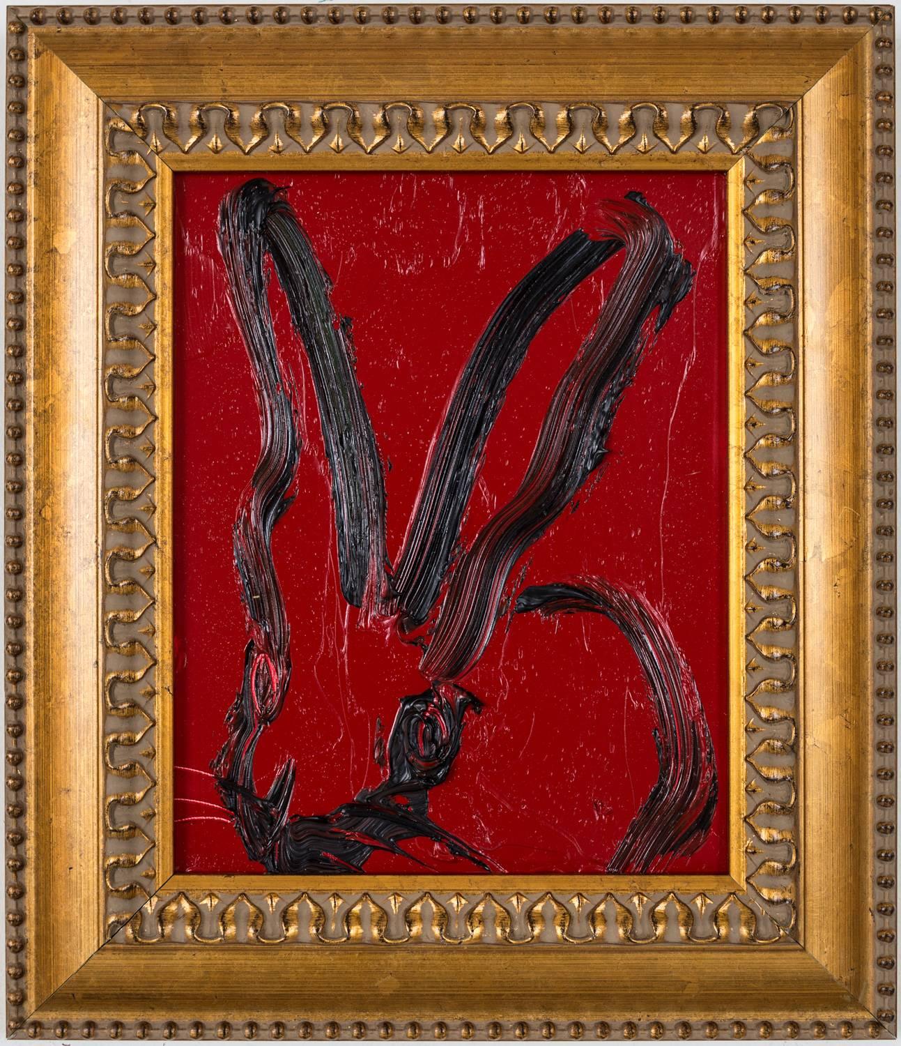 Hunt Slonem Animal Painting - Untitled Bunny (EL00665) 