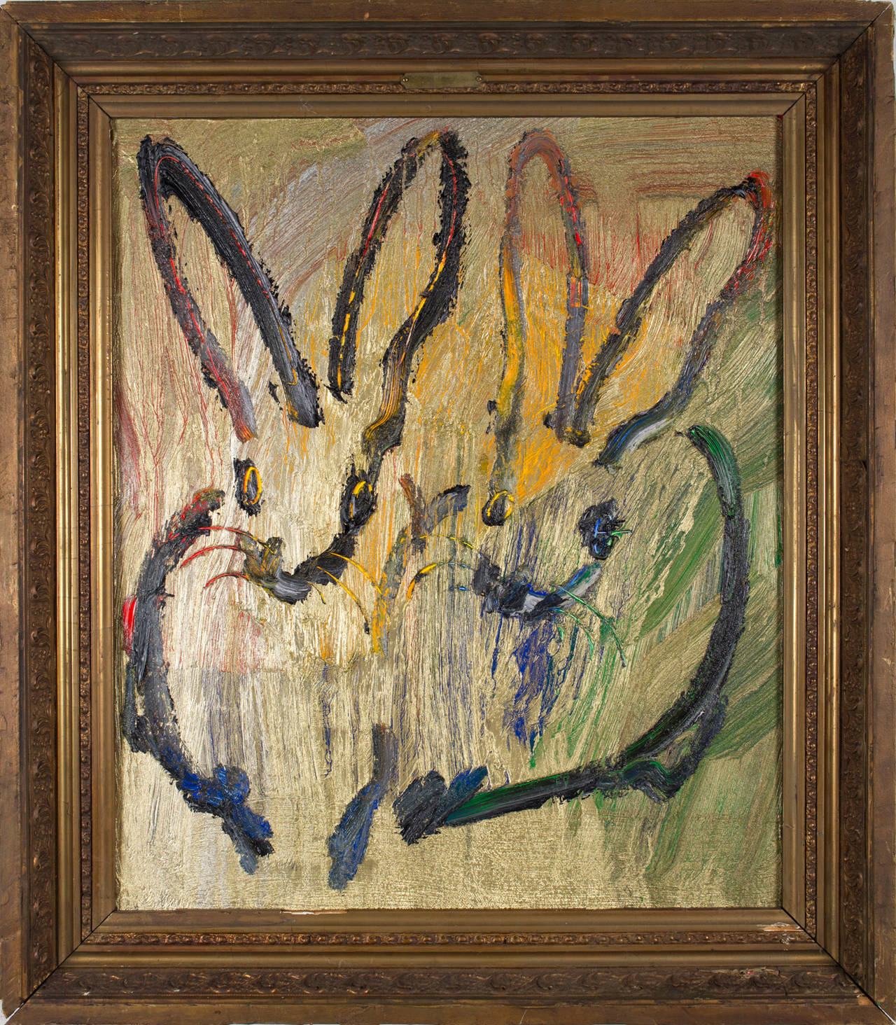 Hunt Slonem ist ein renommierter Maler:: der für seine repräsentativen Bilder und die Kombination des Abstrakten Expressionismus bekannt ist. Slonem wurde in Kittery:: York County:: ME:: geboren. 1972 besuchte er die Skowhegan School of Painting and