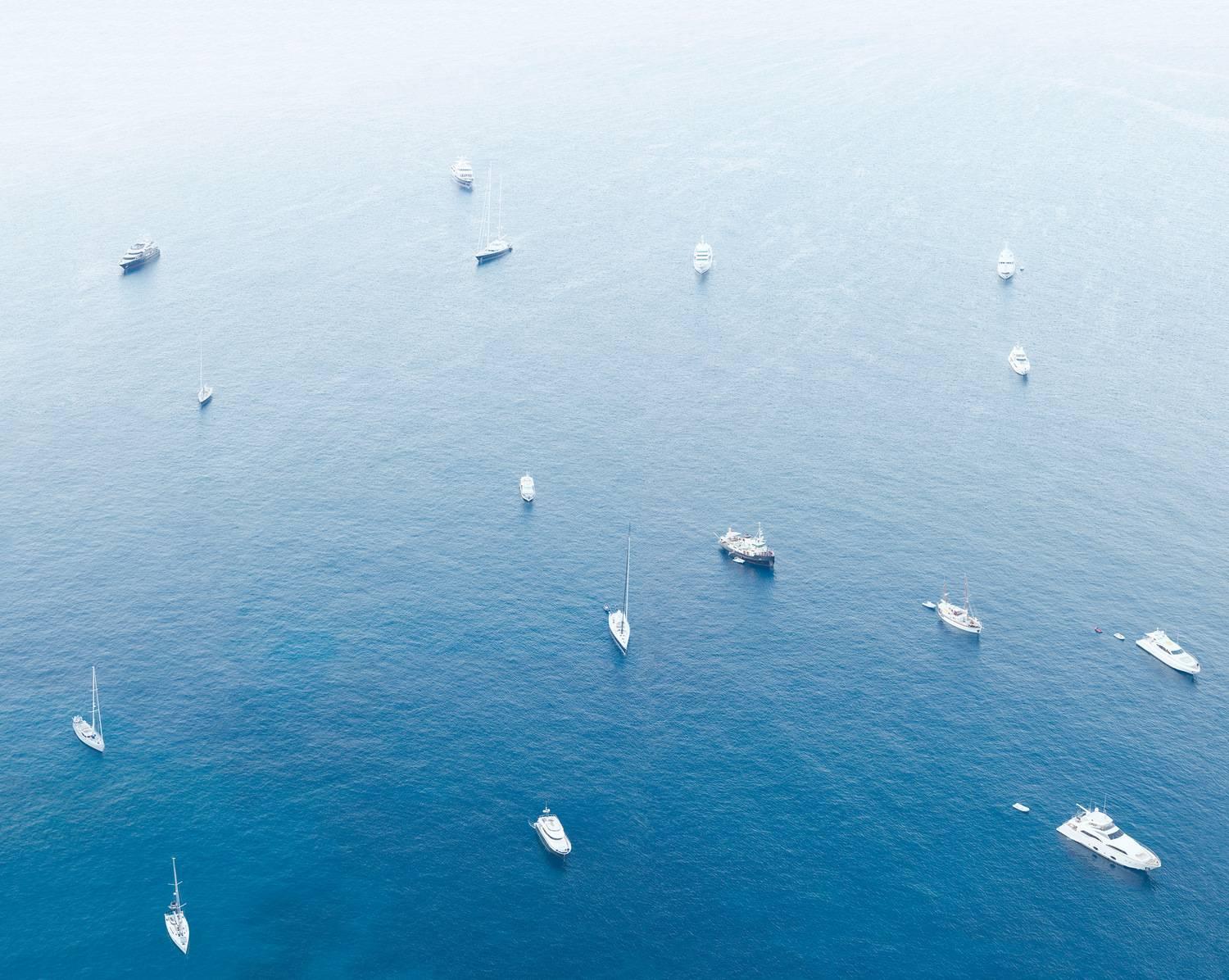 Jonathan Smith Landscape Photograph - Yachts Cool Morning Light, Capri (Tirreno Series)