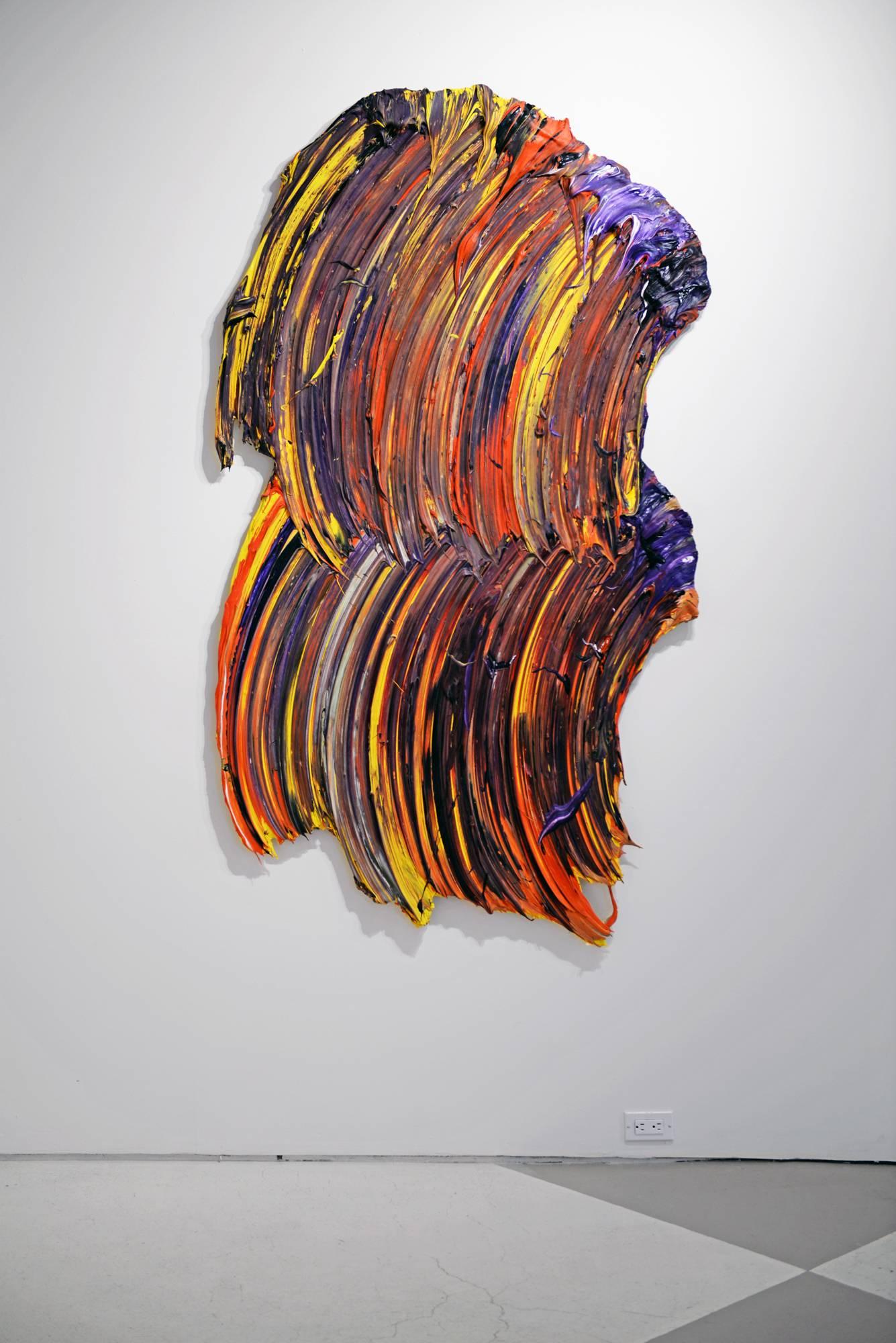 Donald Martiny is interested in allowing gesture to escape from the traditional rectangular support and realize its potential in relation to architectural space. Each piece encourages a dialogue between the viewer, the work, and the space contained