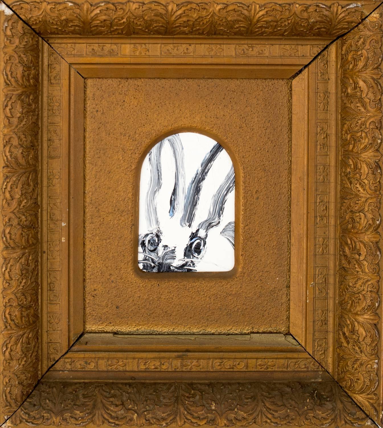 Hunt Slonem Animal Painting - Untitled Bunny (CER01120)