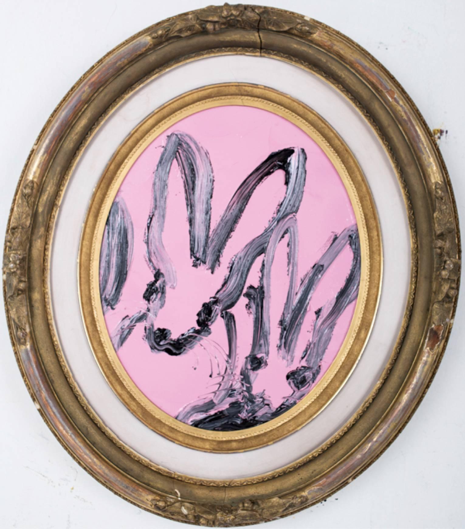 Hunt Slonem Animal Painting - Untitled Bunny (CER00090)