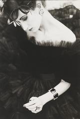 Violetta in Yves Saint Laurent, 1983. Modern black & white fashion photography